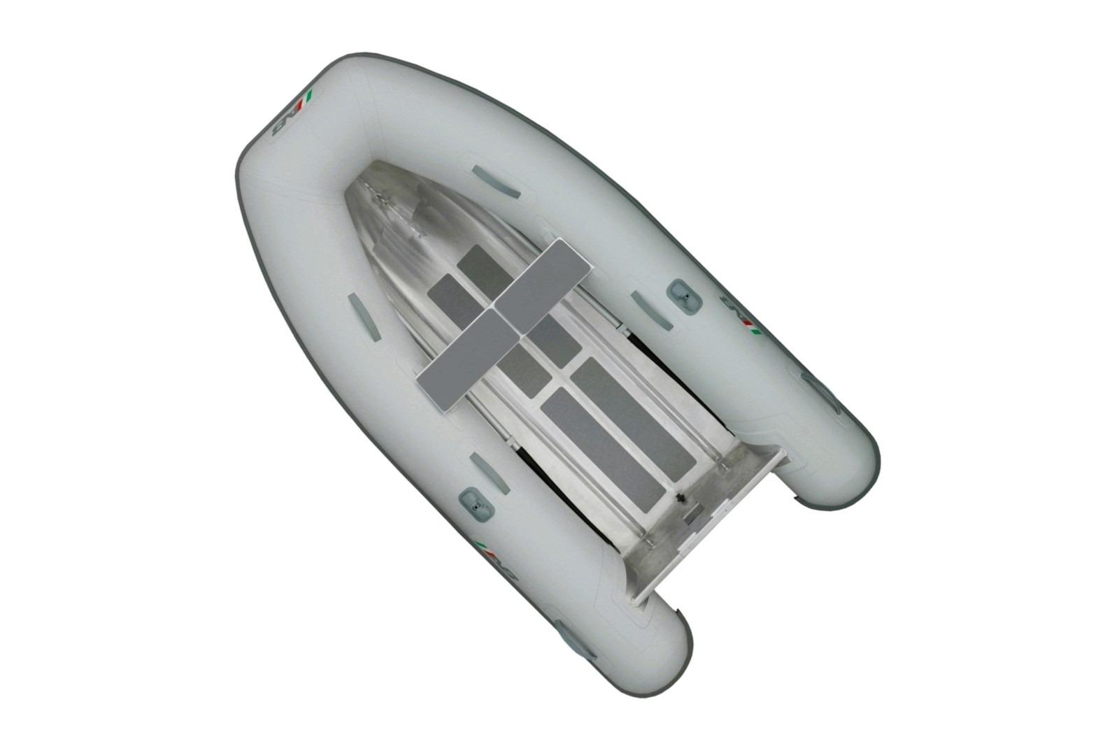 2024 AB Inflatables Lammina 8 UL inflatable boat, top view, sleek design.