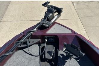 Bow of a 2026 Nitro ZV20 Pro boat with mounted equipment.