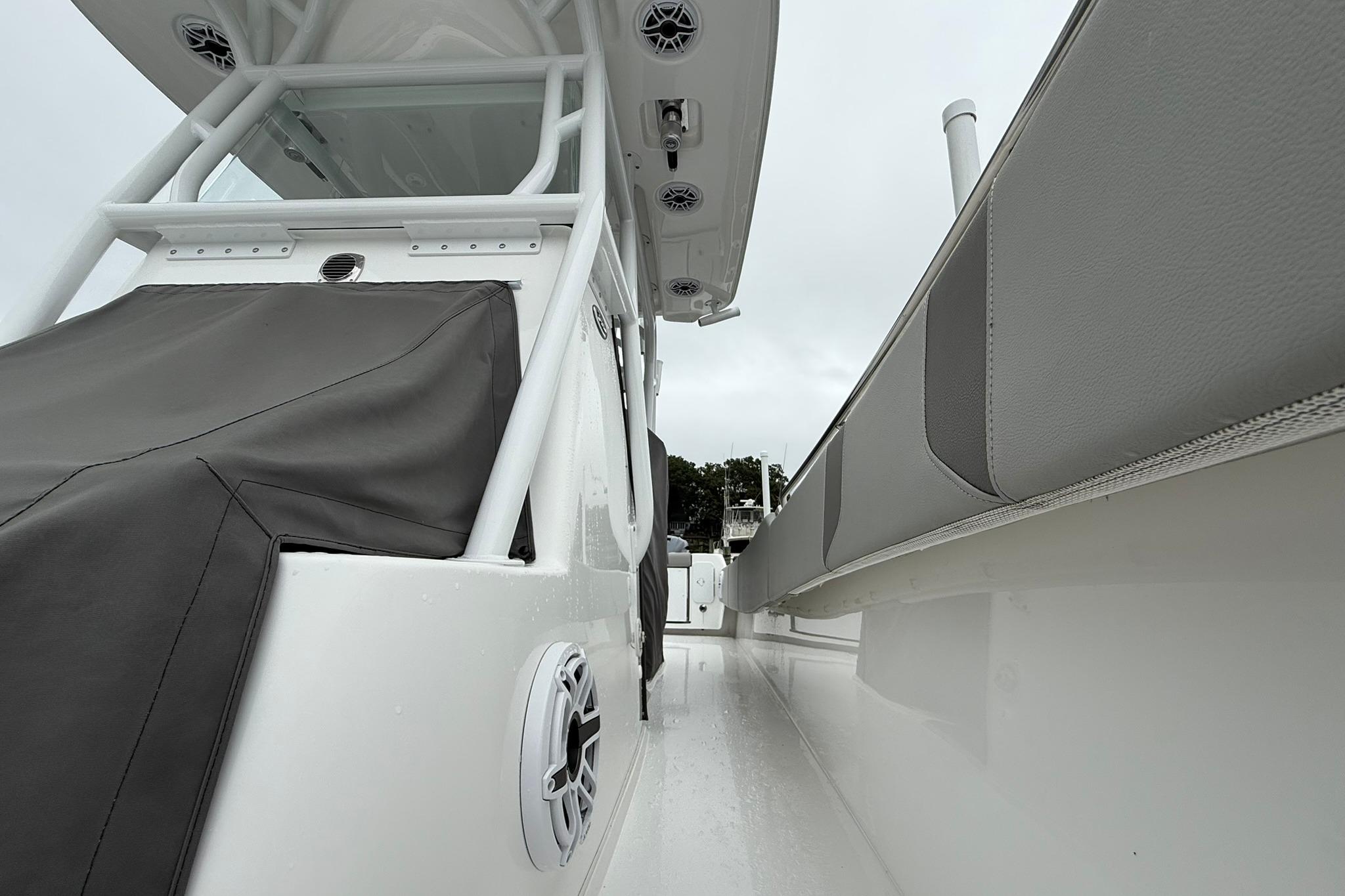 2022 Cape Horn 34 XS boat interior with sleek design and modern features.