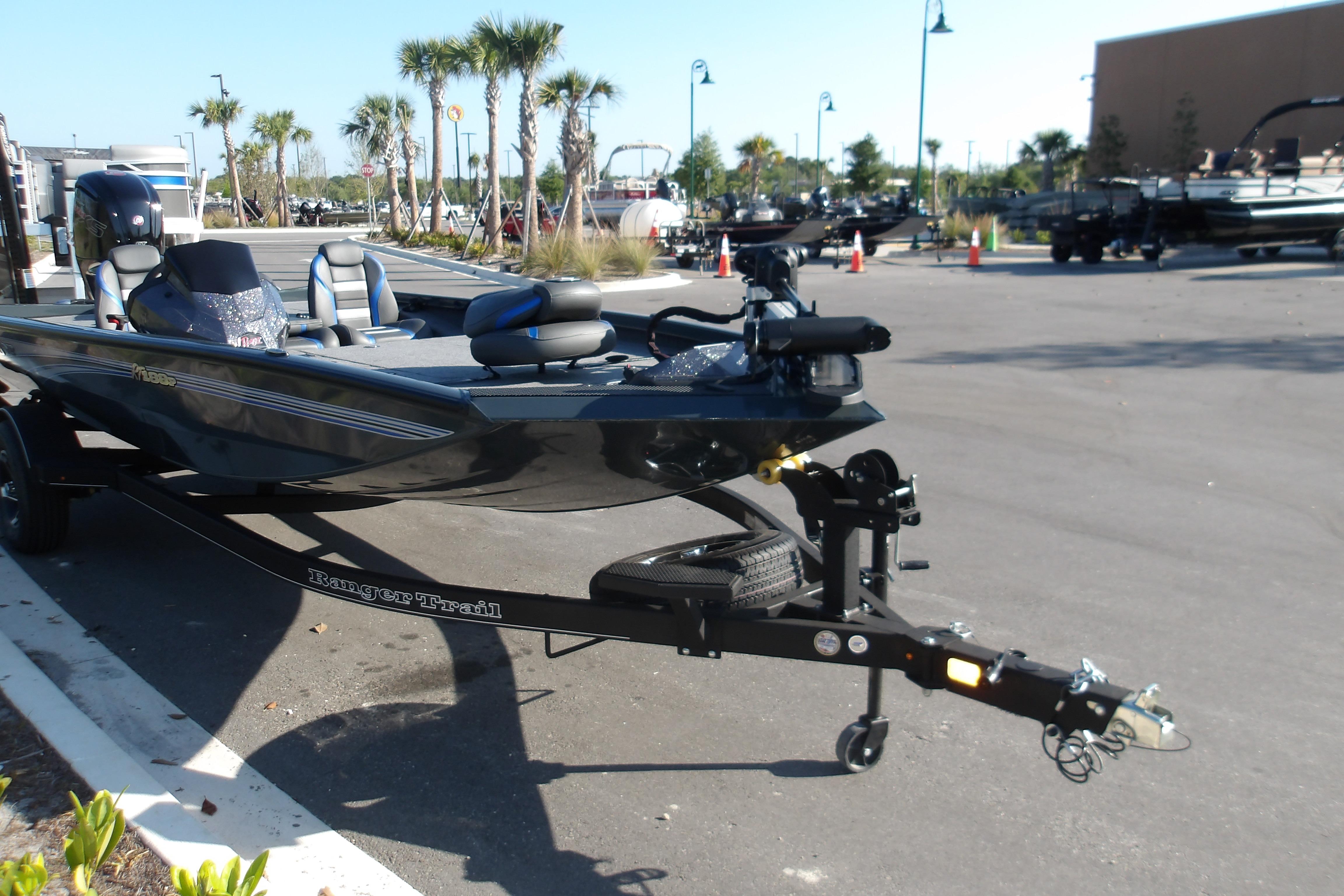 2024 Ranger RT188P boat on trailer in sunny outdoor setting.