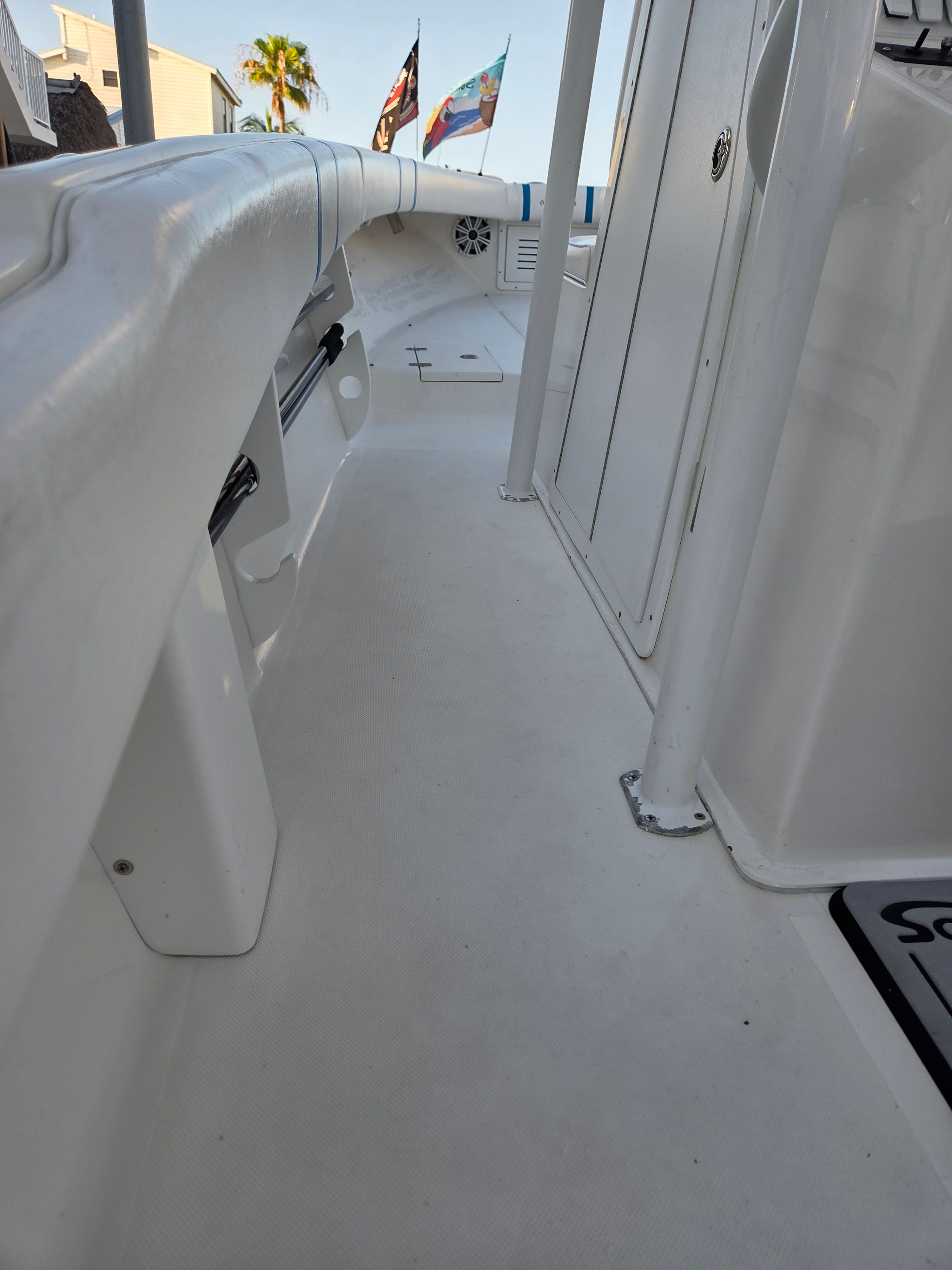 Interior view of a 2012 Ocean Runner 29 boat.