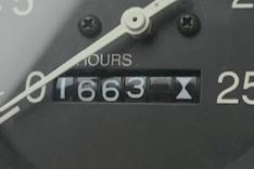 Hour meter showing 1663 hours on Broward Raised Pilothouse MY, 1990 model.