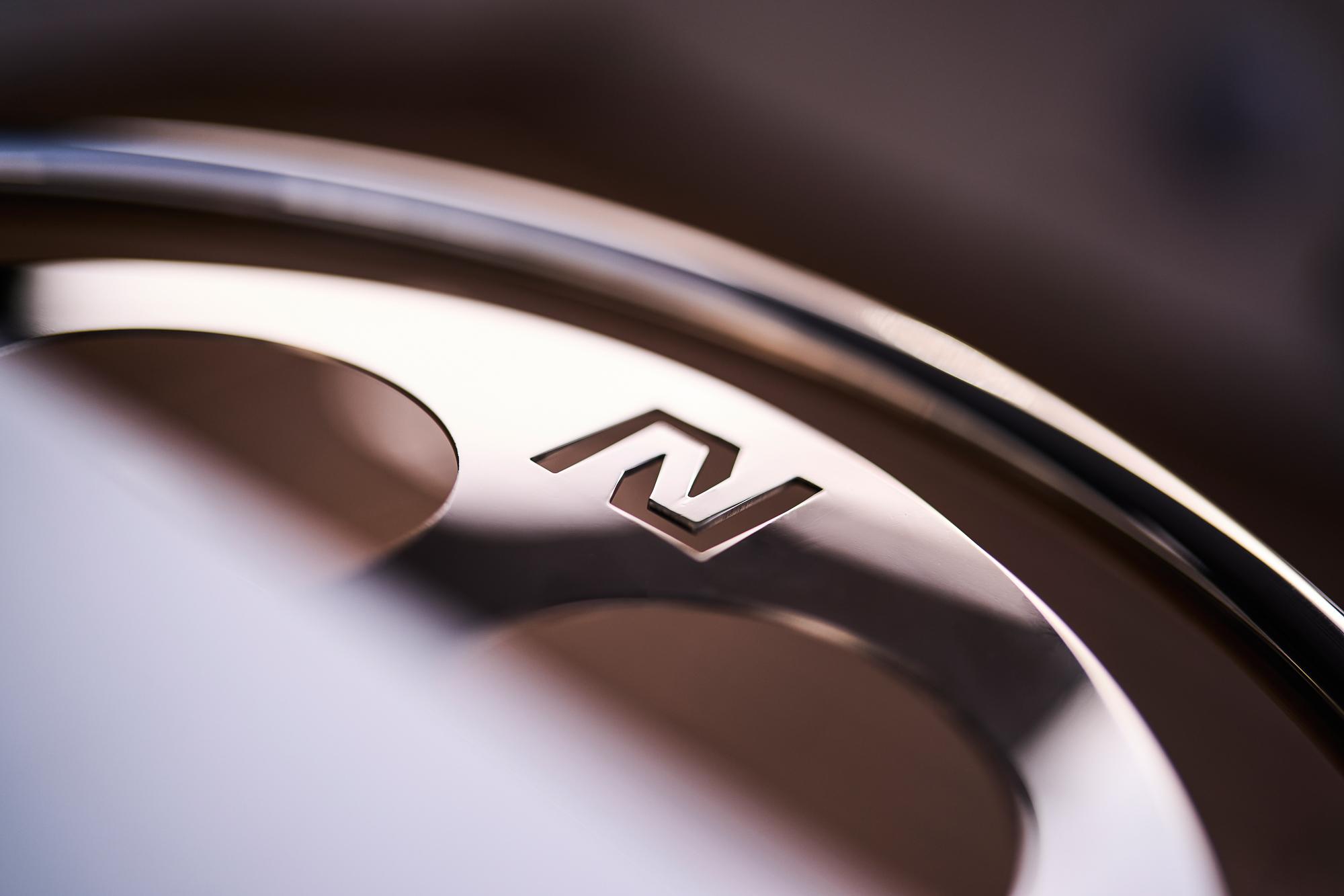 Close-up of Northman 1300 logo on metallic surface, 2025 model.