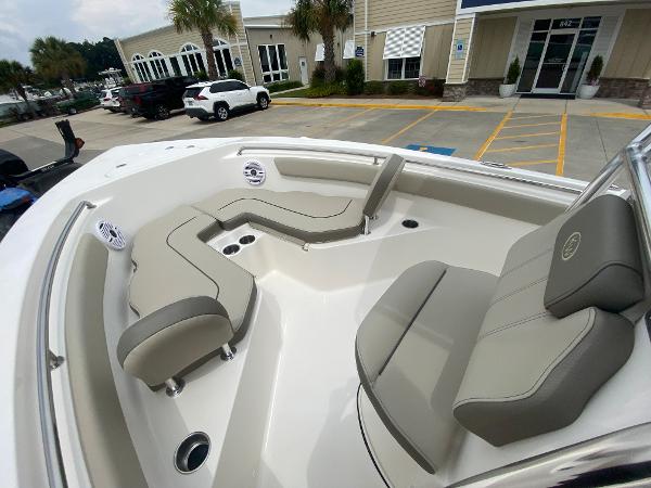 2024 Key West 203 FS boat with spacious seating and modern design.