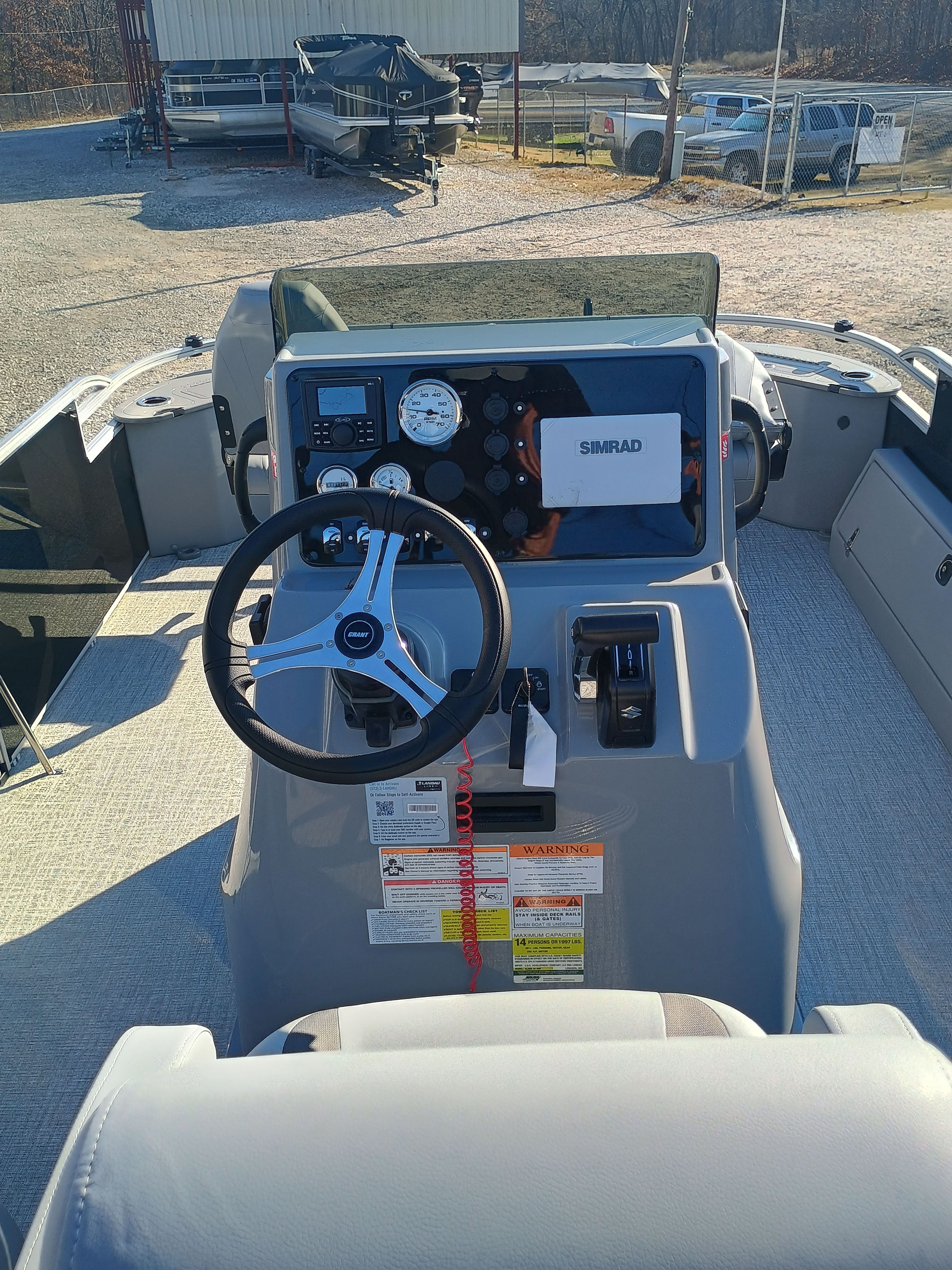 Cockpit of the 2026 Landau Alure 25CC Fish-Black.