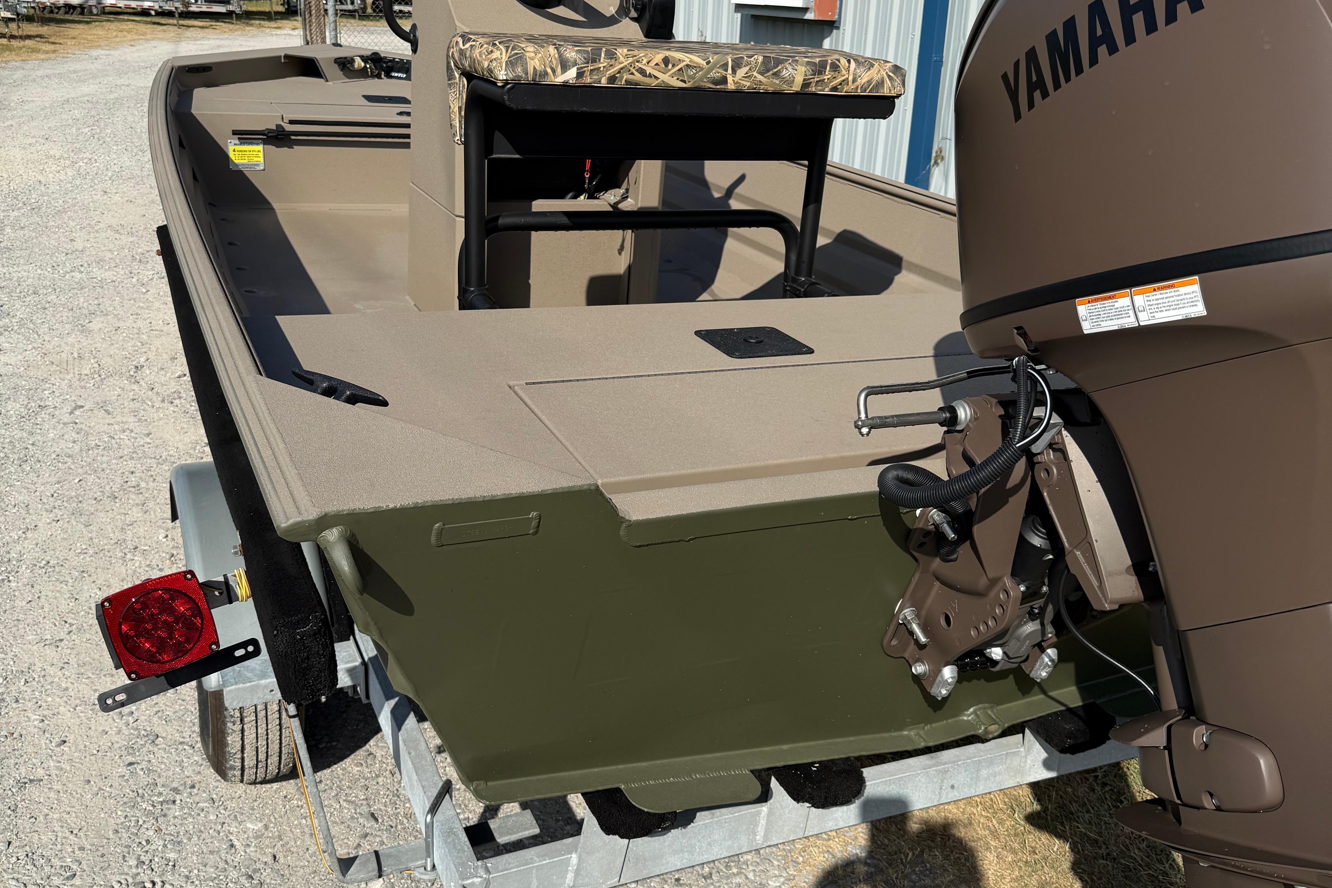 2025 Alweld 1756 V MARSH C.C. boat with Yamaha motor on trailer.