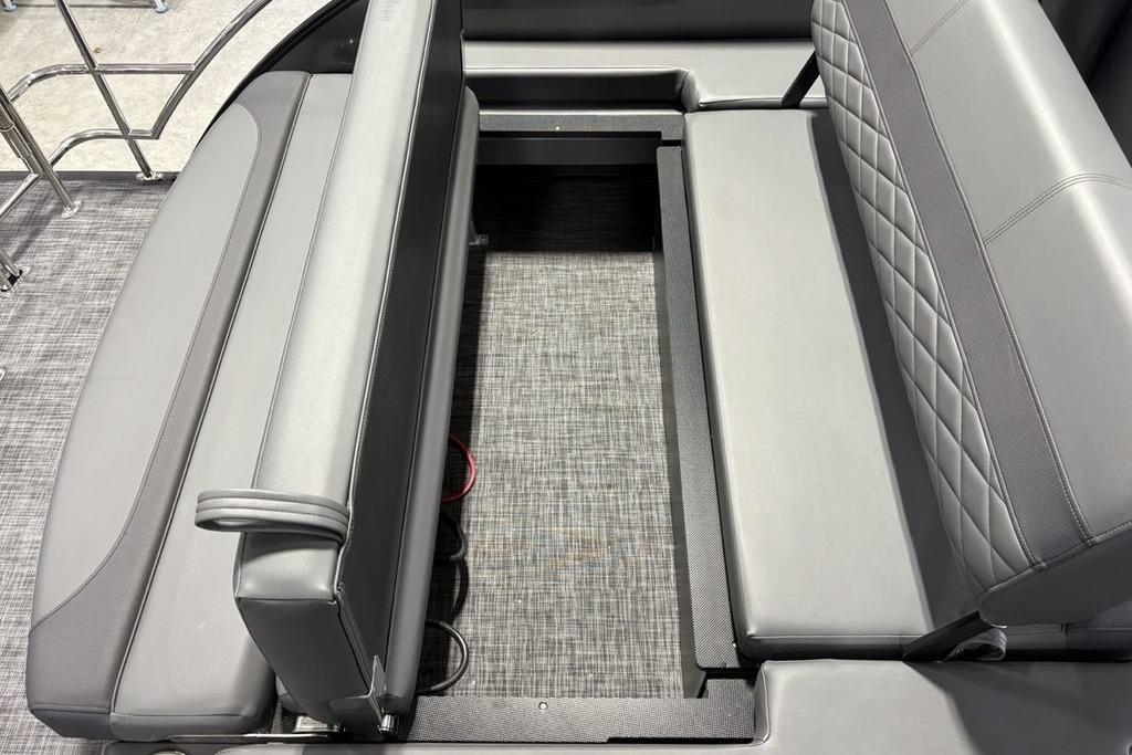 Interior seating of 2026 Godfrey Monaco 235 SFLC iMPACT 2.0 Package boat.