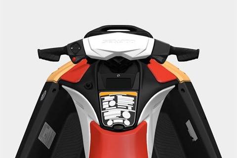 2026 Sea-Doo Spark for 3 jet ski, top view, vibrant colors, handlebars visible.