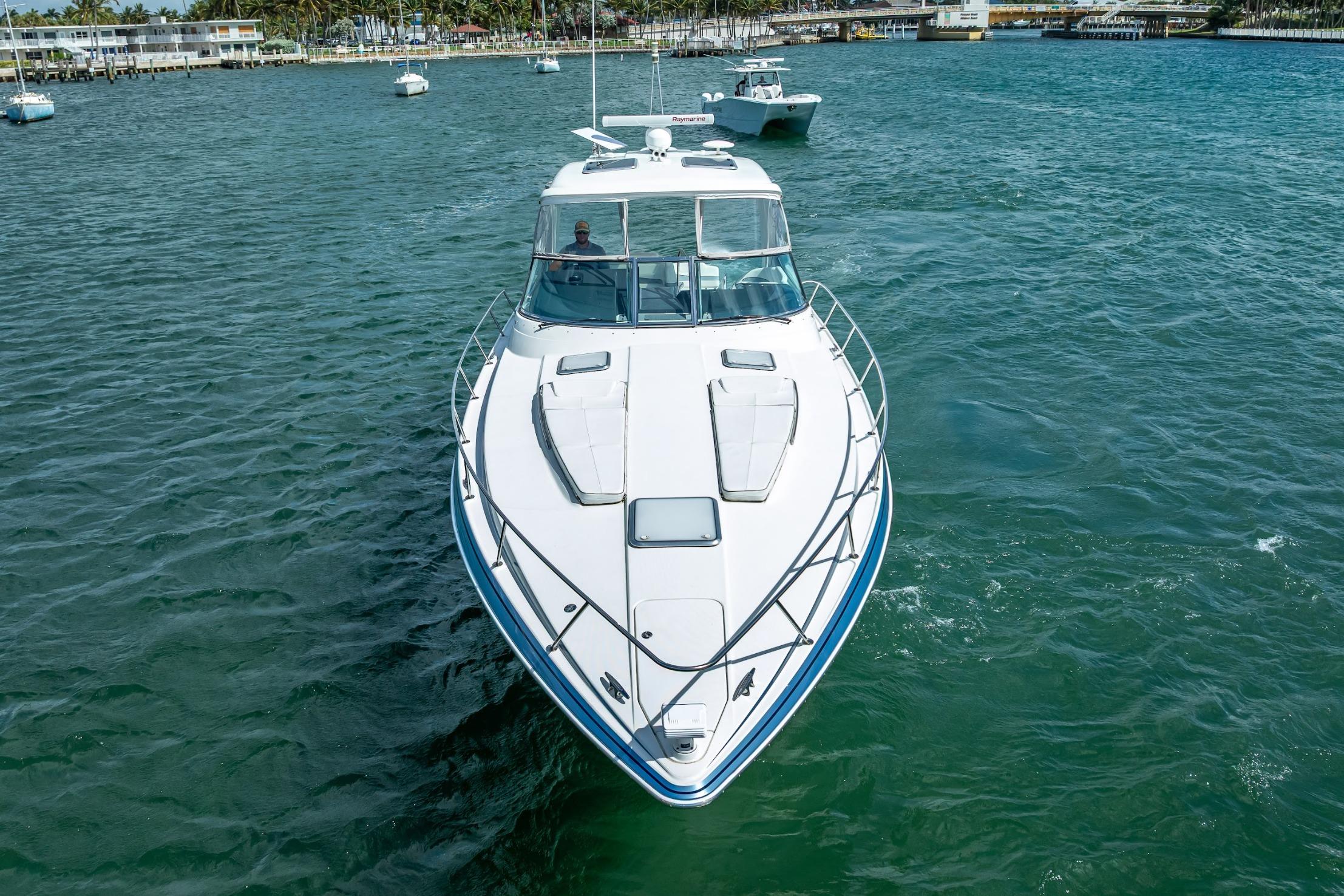 2022 Formula 40 Performance Cruiser on open water, showcasing sleek design and luxury.