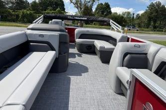 2026 Sun Tracker Party Barge 18 DLX with spacious seating and modern design.