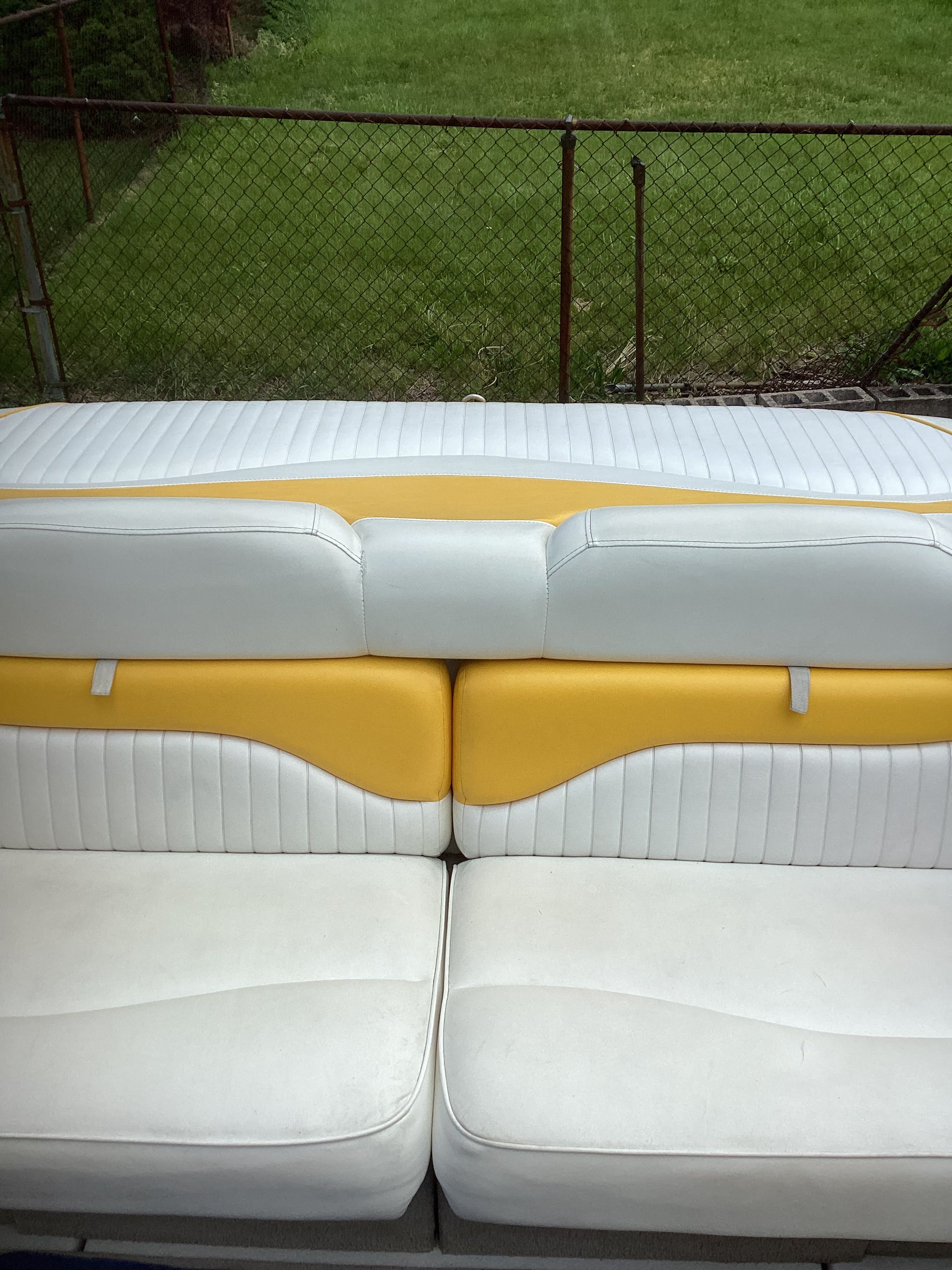 Rear seat of a 2005 Crownline 202 BR LPX boat.
