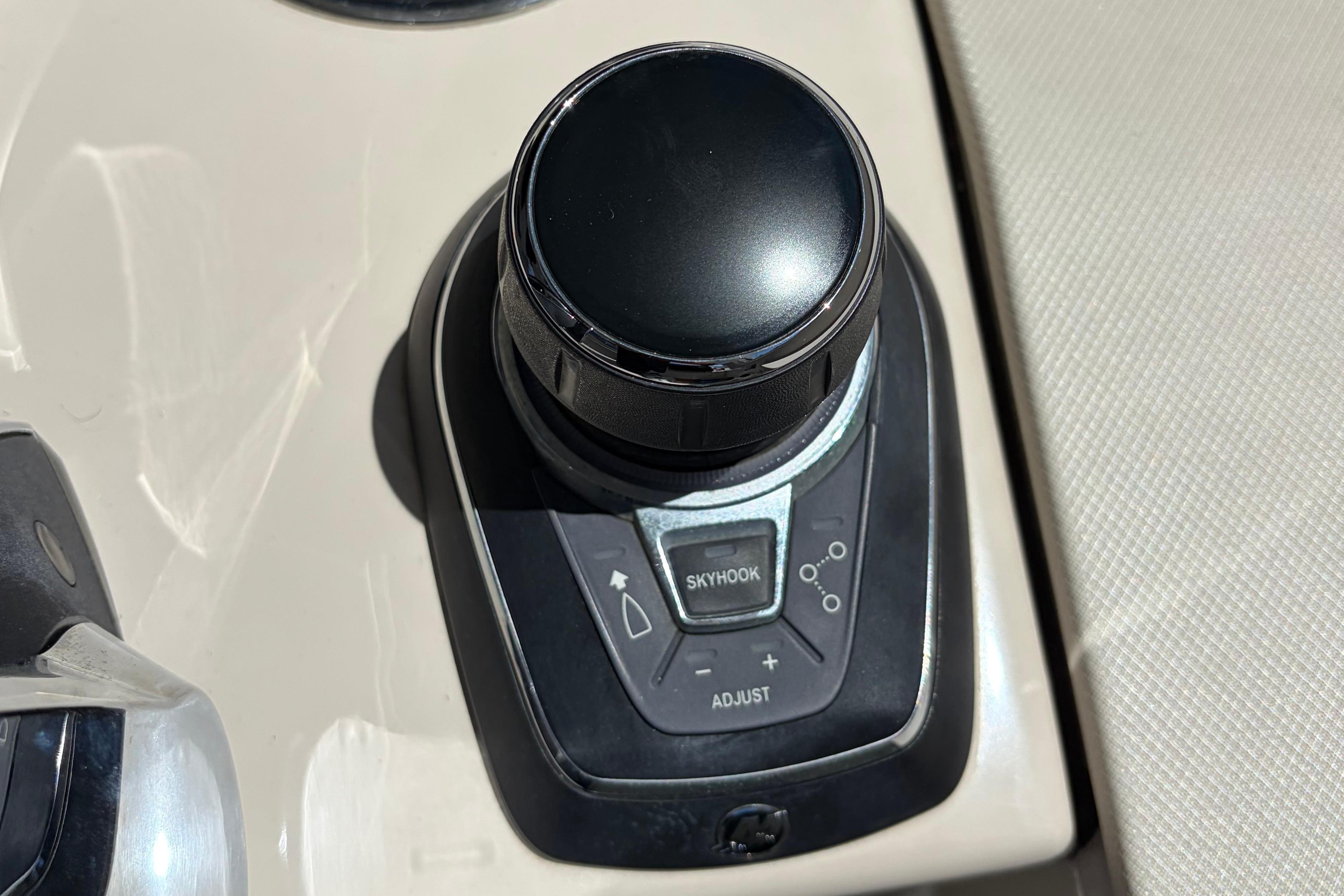 Joystick control on a 2020 Boston Whaler 380 Realm boat.