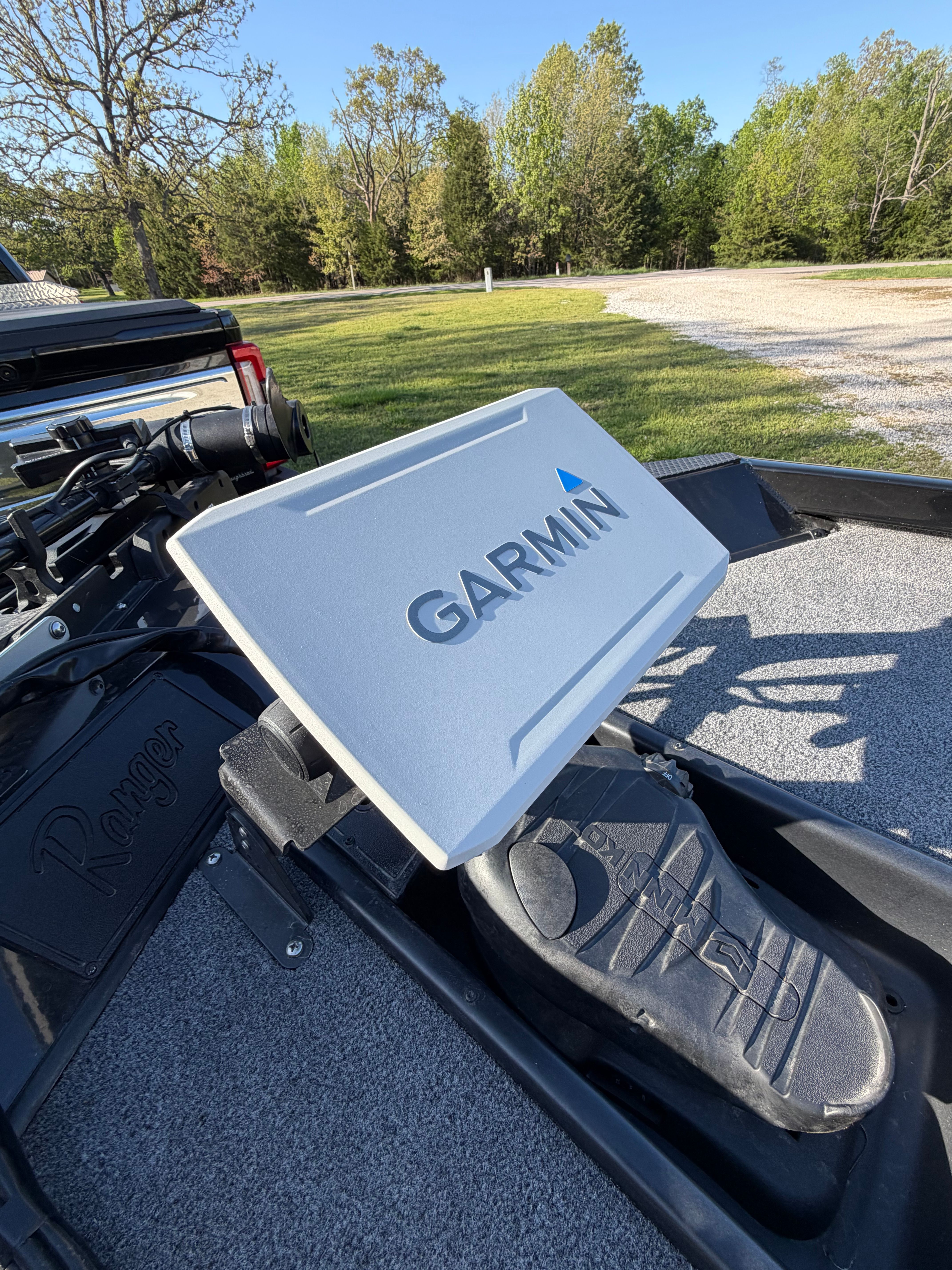 2024 Ranger RT188 boat with Garmin technology on gray carpet.