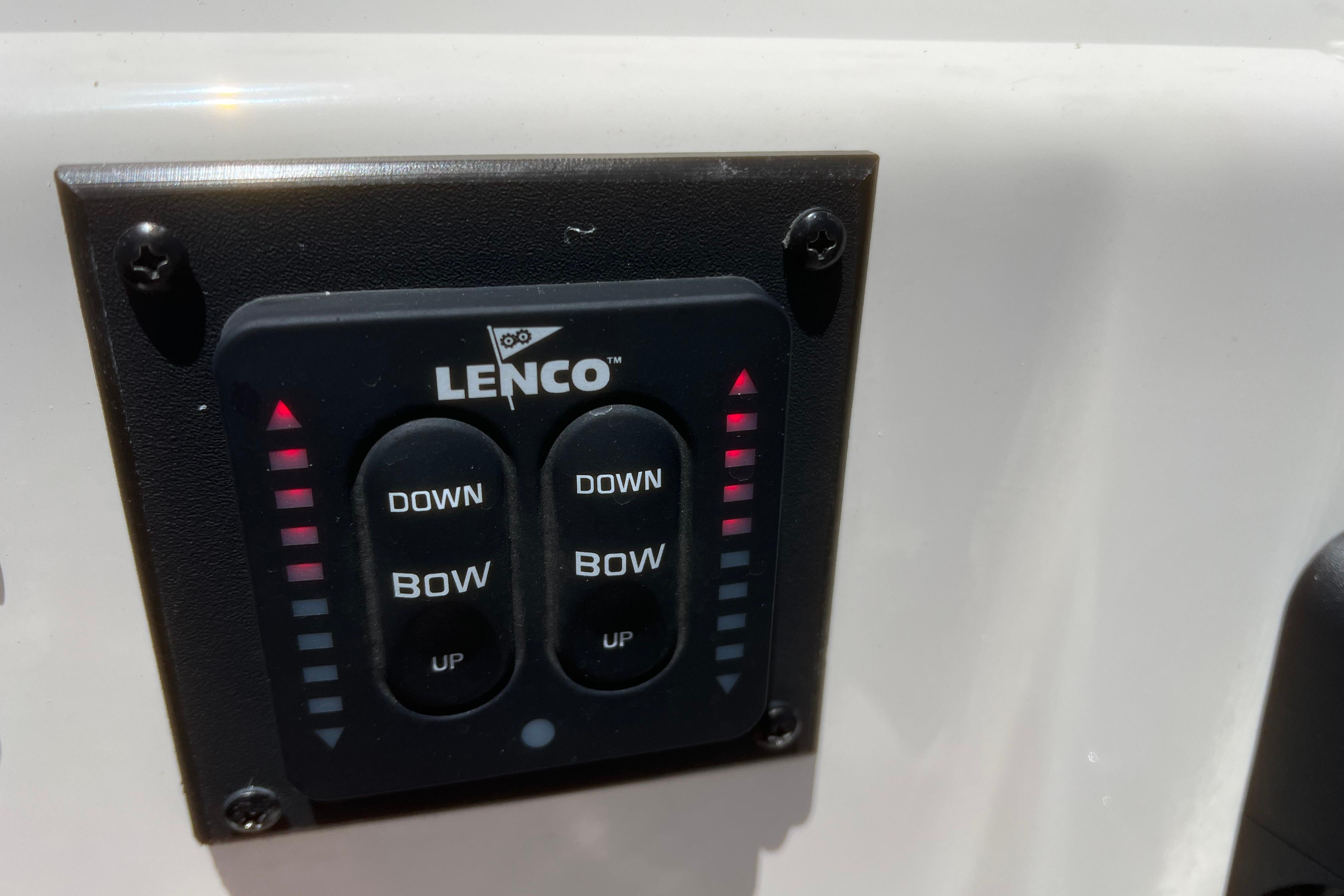 Lenco trim tab control panel on 2018 Cobia 201 Center Console boat.