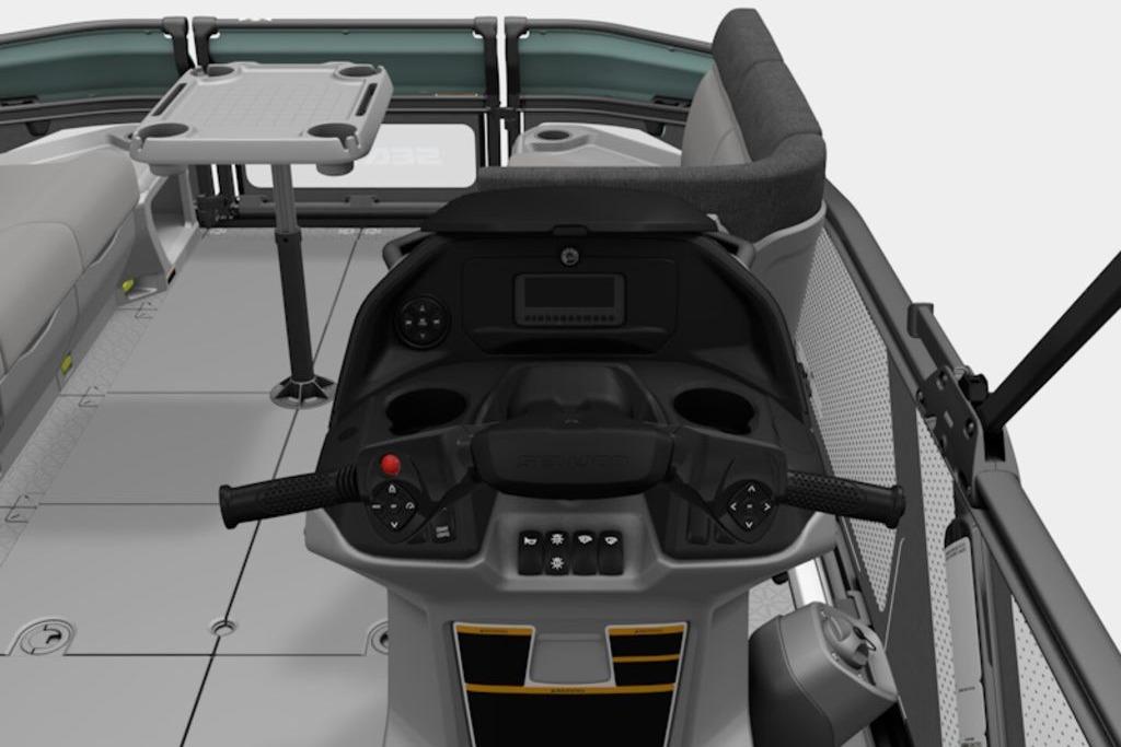 Interior view of the 2026 Sea-Doo Switch Cruise 18.