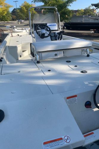2024 Ranger RB200 boat with center console and seating, parked outdoors.