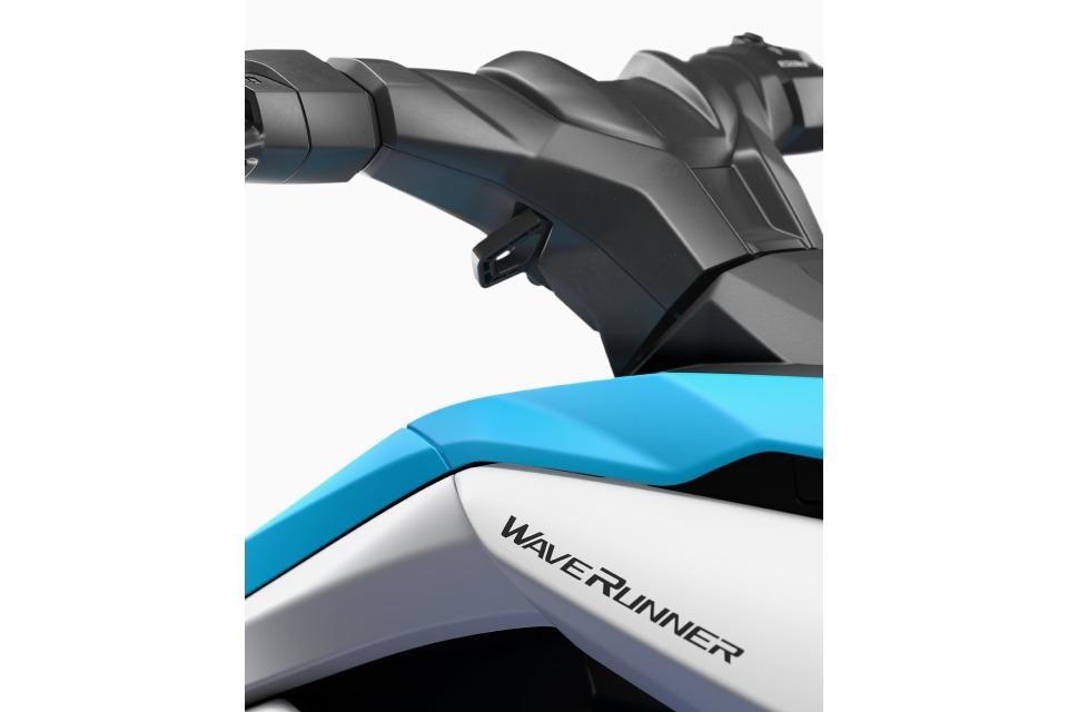Manufacturer Provided Image: 2026 Yamaha WaveRunner JetBlaster DLX 2-Up, close-up of handlebars and sleek design.
