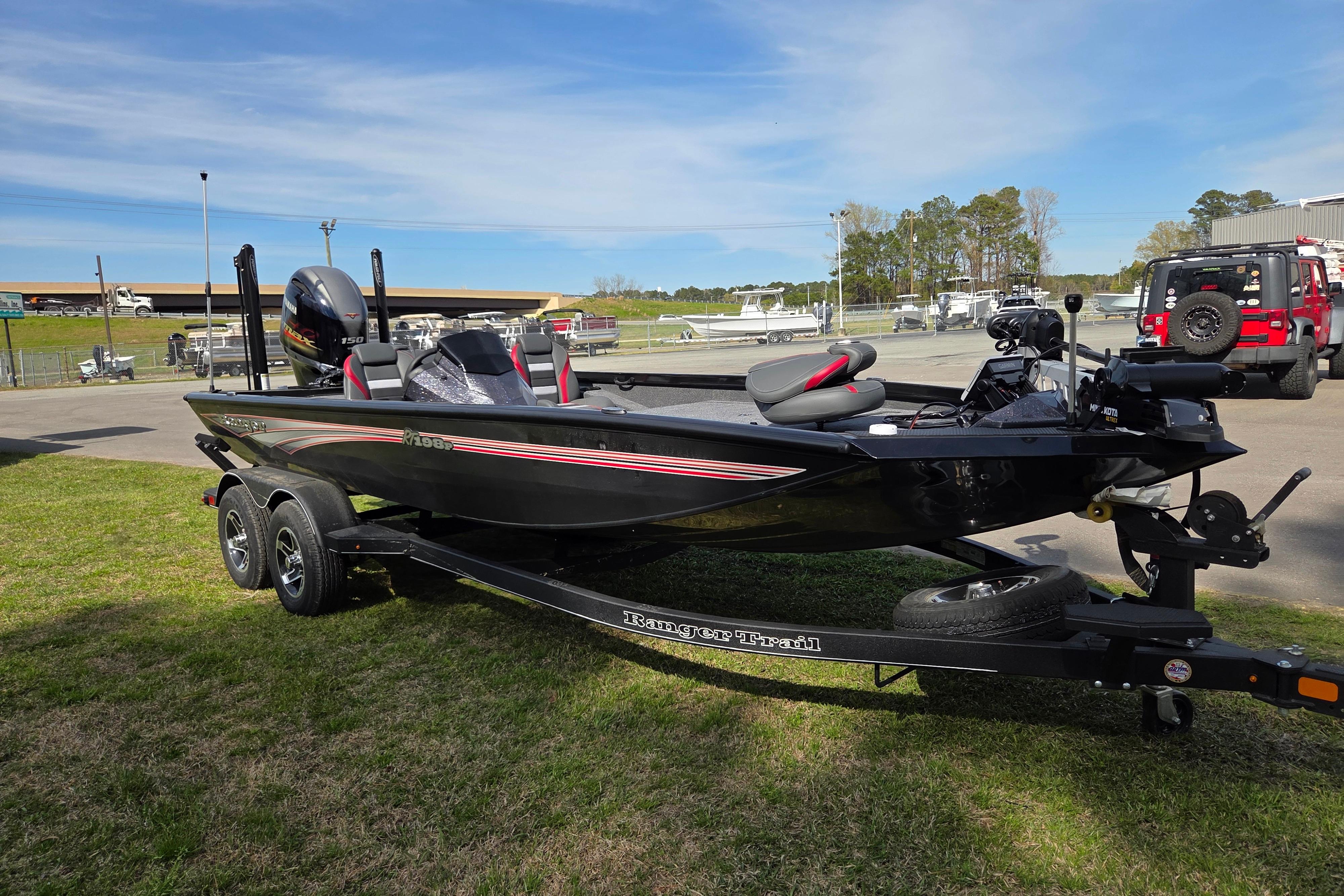 2026 Ranger RT198P boat parked on trailer outdoors.