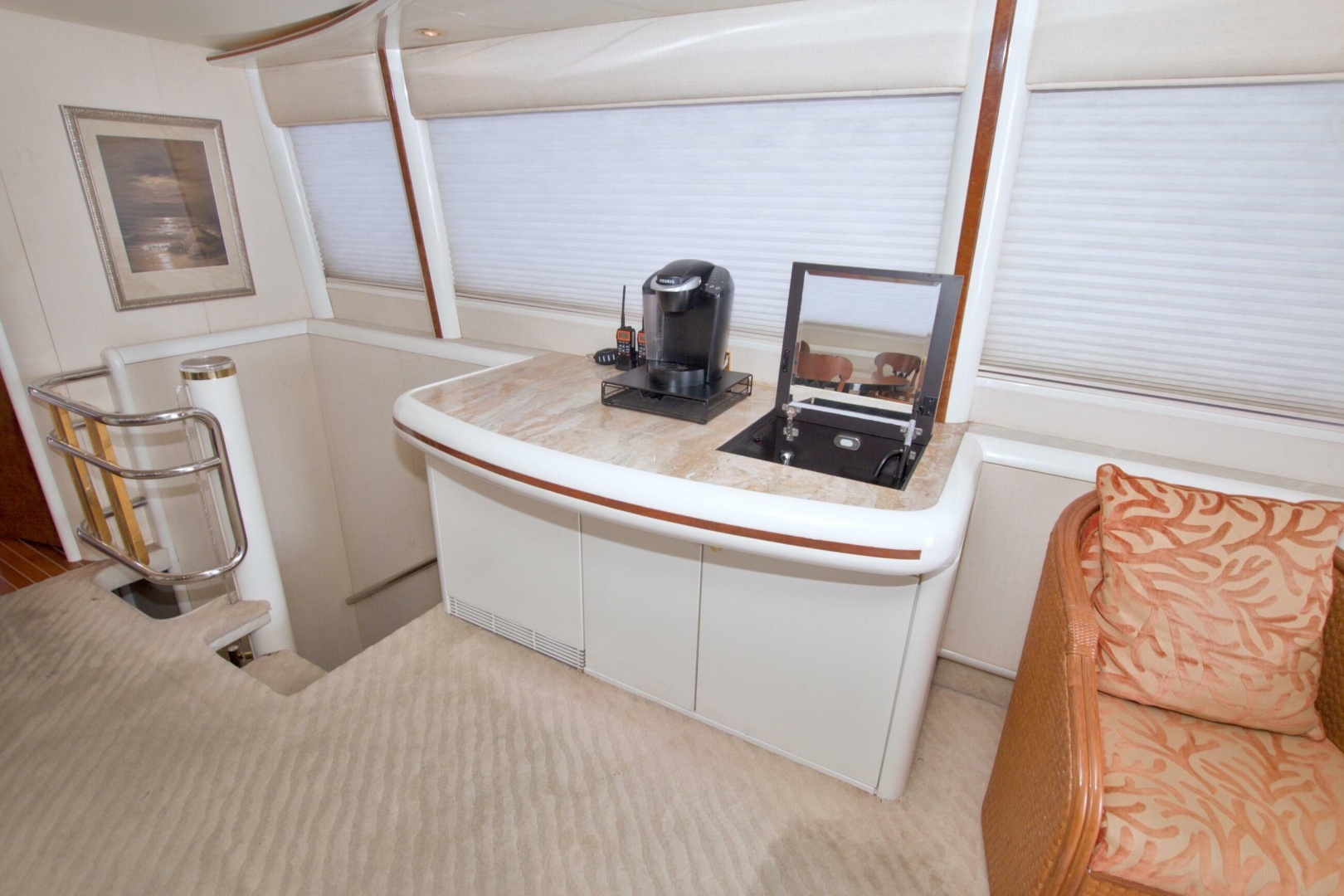 1998 Lazzara Yachts 76 Skylounge Grand Salon - Image 15