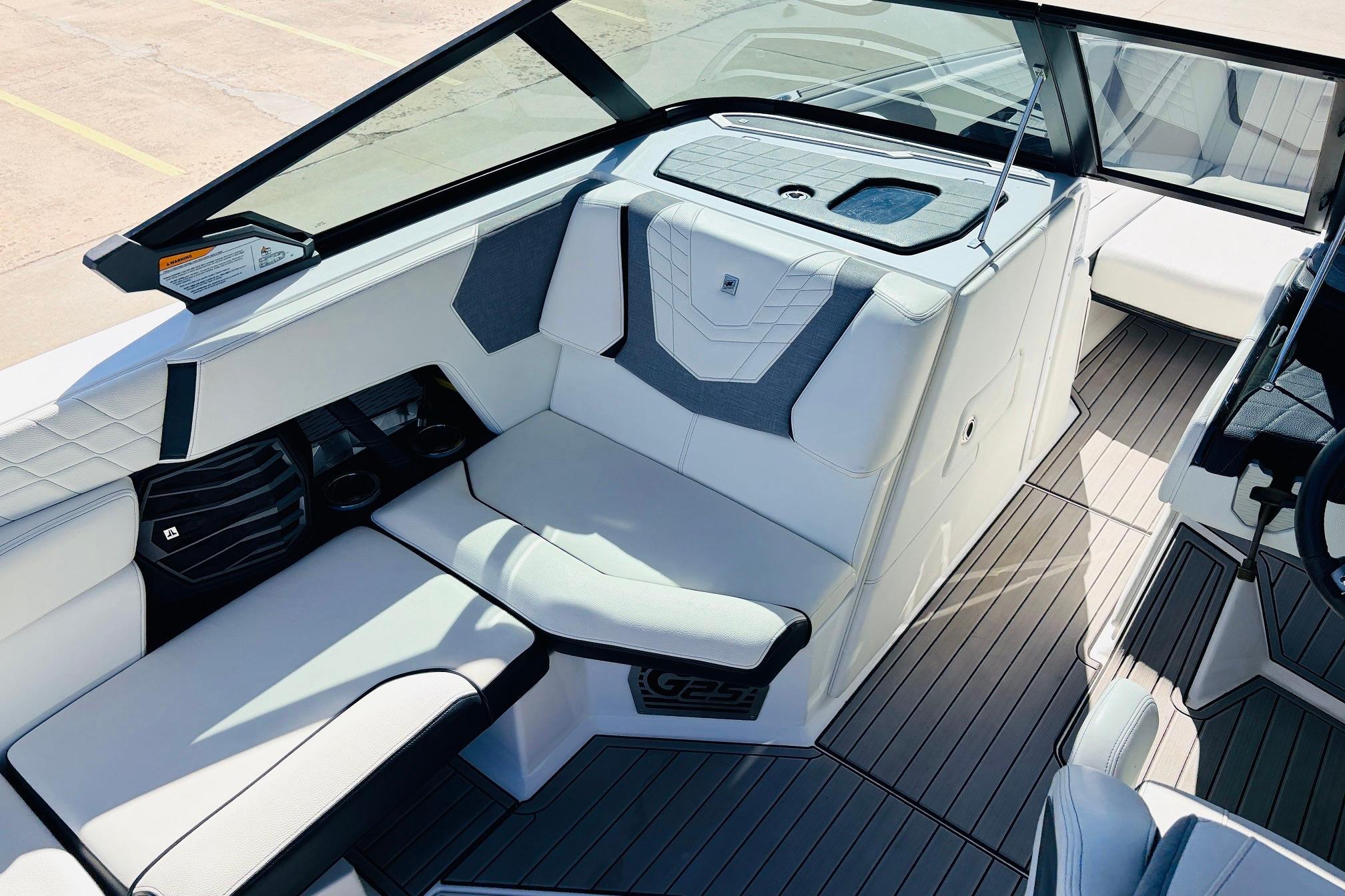 2023 Nautique Super Air Nautique G25 interior with sleek seating and modern design.