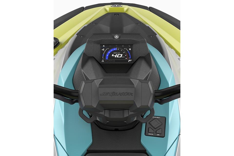 Manufacturer Provided Image: 2026 Yamaha WaveRunner JetBlaster PRO 2-Up dashboard with digital display and controls.