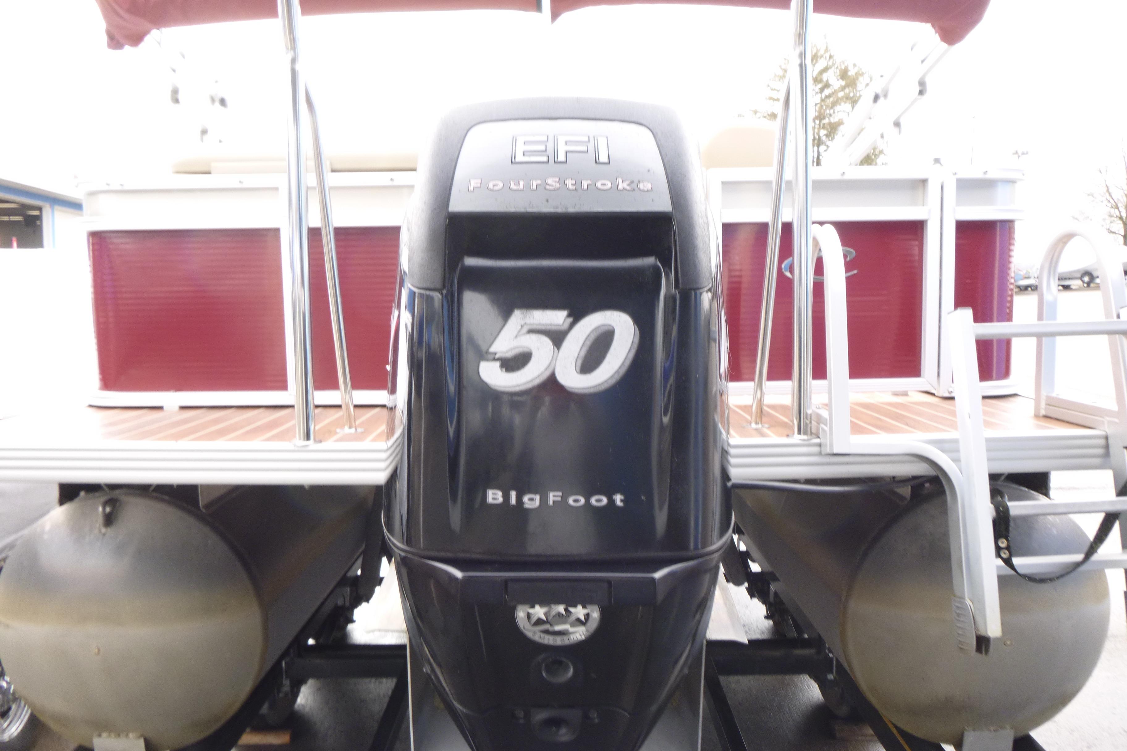 2012 Crest 230SLR Classic pontoon boat with EFI FourStroke 50 BigFoot engine.