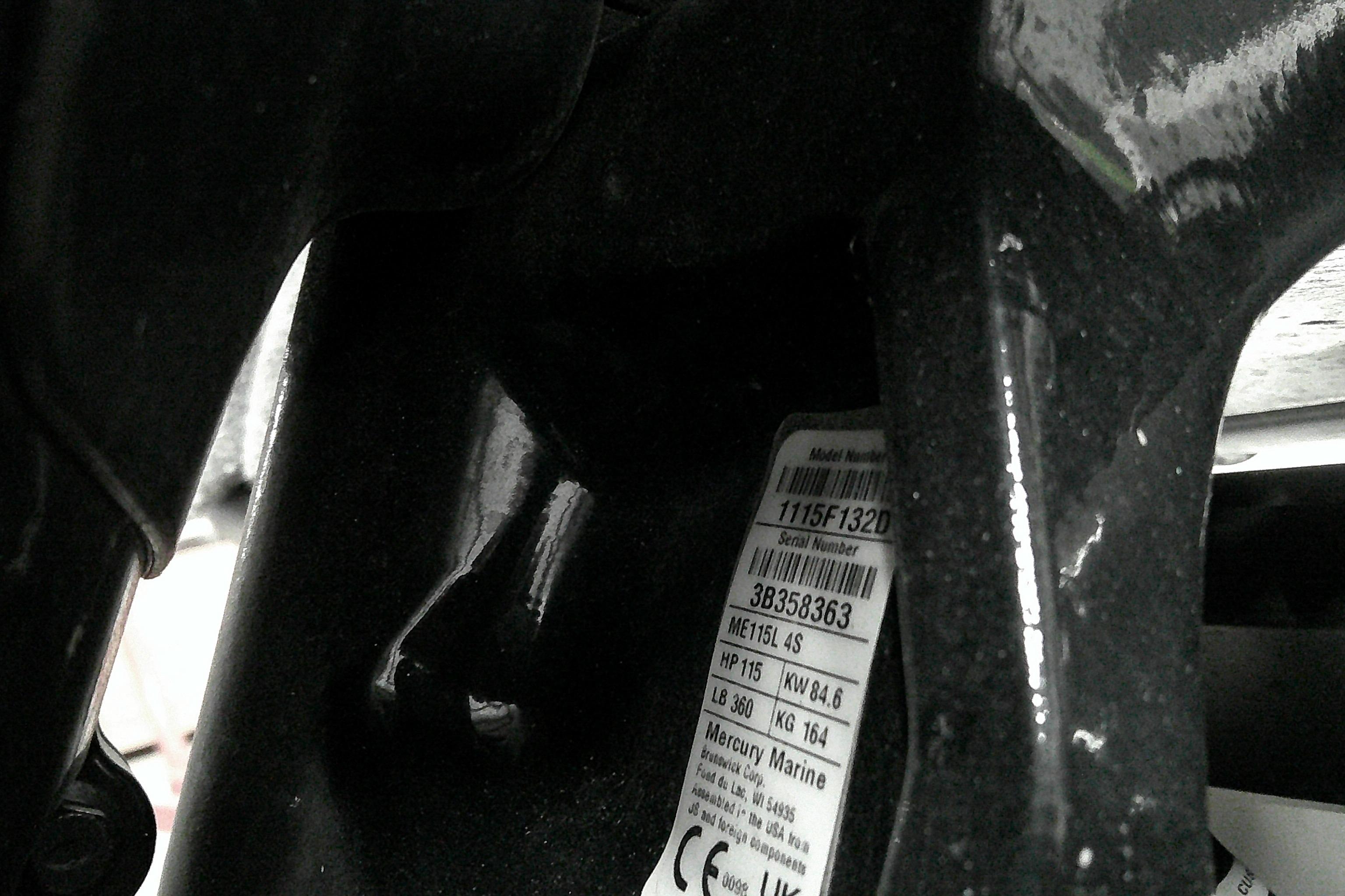 Close-up of a 2023 Tahoe T18 engine part with visible serial number label.
