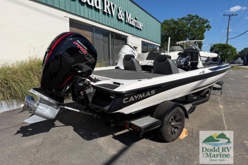 2021 Caymas CX 18 SS boat at Dodd RV & Marine dealership, featuring a powerful outboard motor.