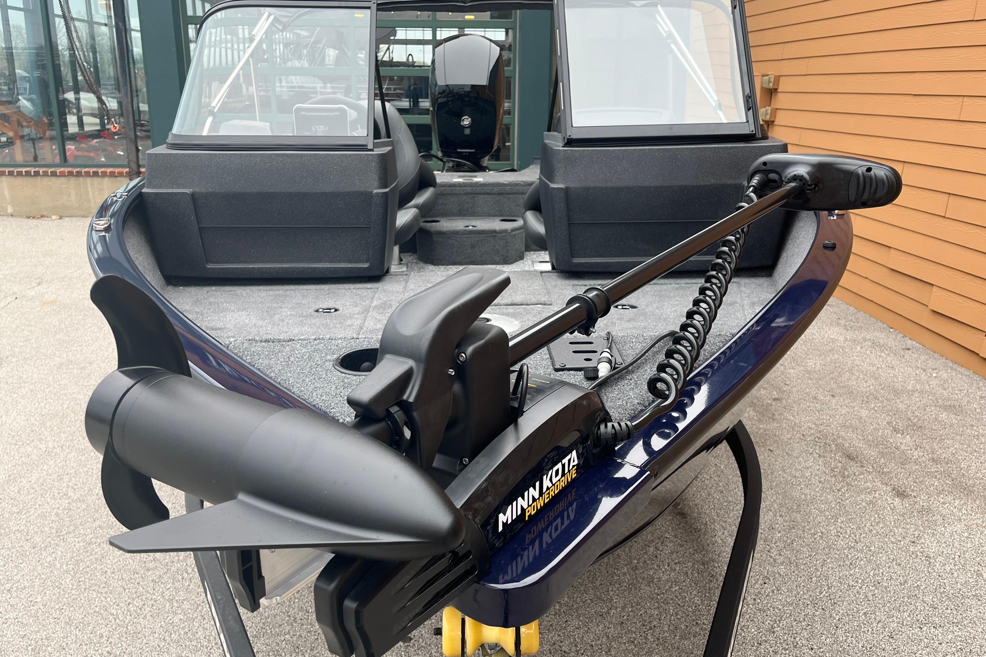 2026 Tracker Pro Guide V-175 WT boat with Minn Kota PowerDrive trolling motor.
