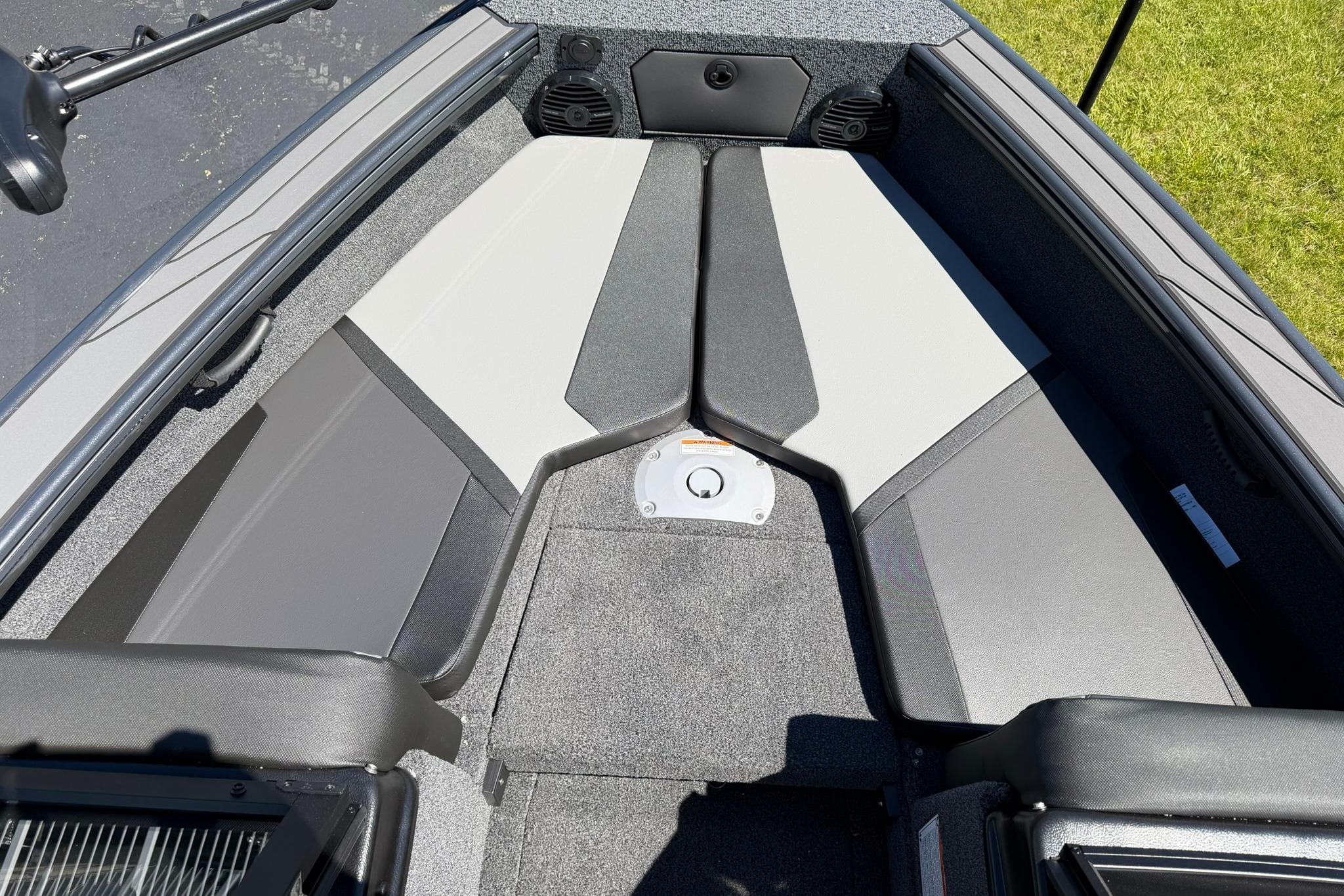 2027 Lund 1775 Crossover XS boat interior with sleek seating and modern design.