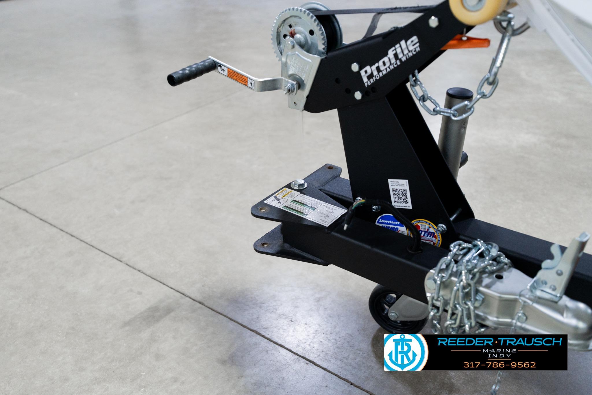 Trailer hitch of 2026 Lund 1700 Explorer Sport with Profile Performance branding.