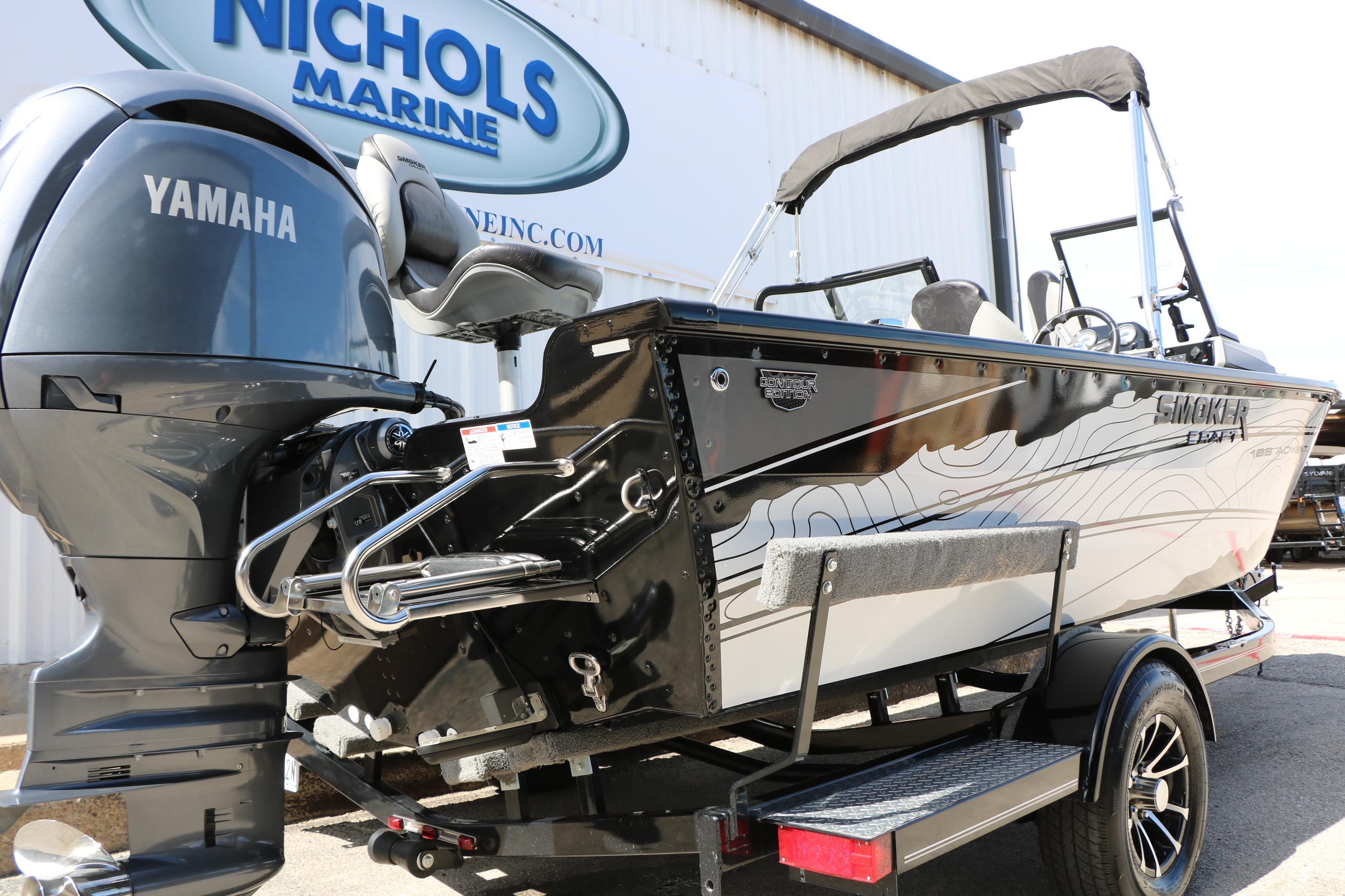 2025 Smoker Craft Adventurer 188 DC boat with Yamaha engine at Nichols Marine.