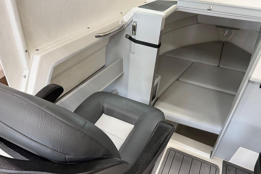 Manufacturer Provided Image: Interior of 2026 Arima Sea Ranger 21 Yellowtail Edition, featuring seating and cabin space.