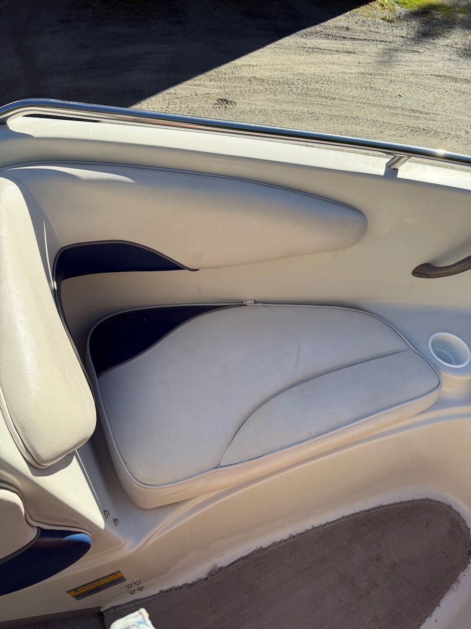 Interior of a 2000 Crownline 192 BR boat.