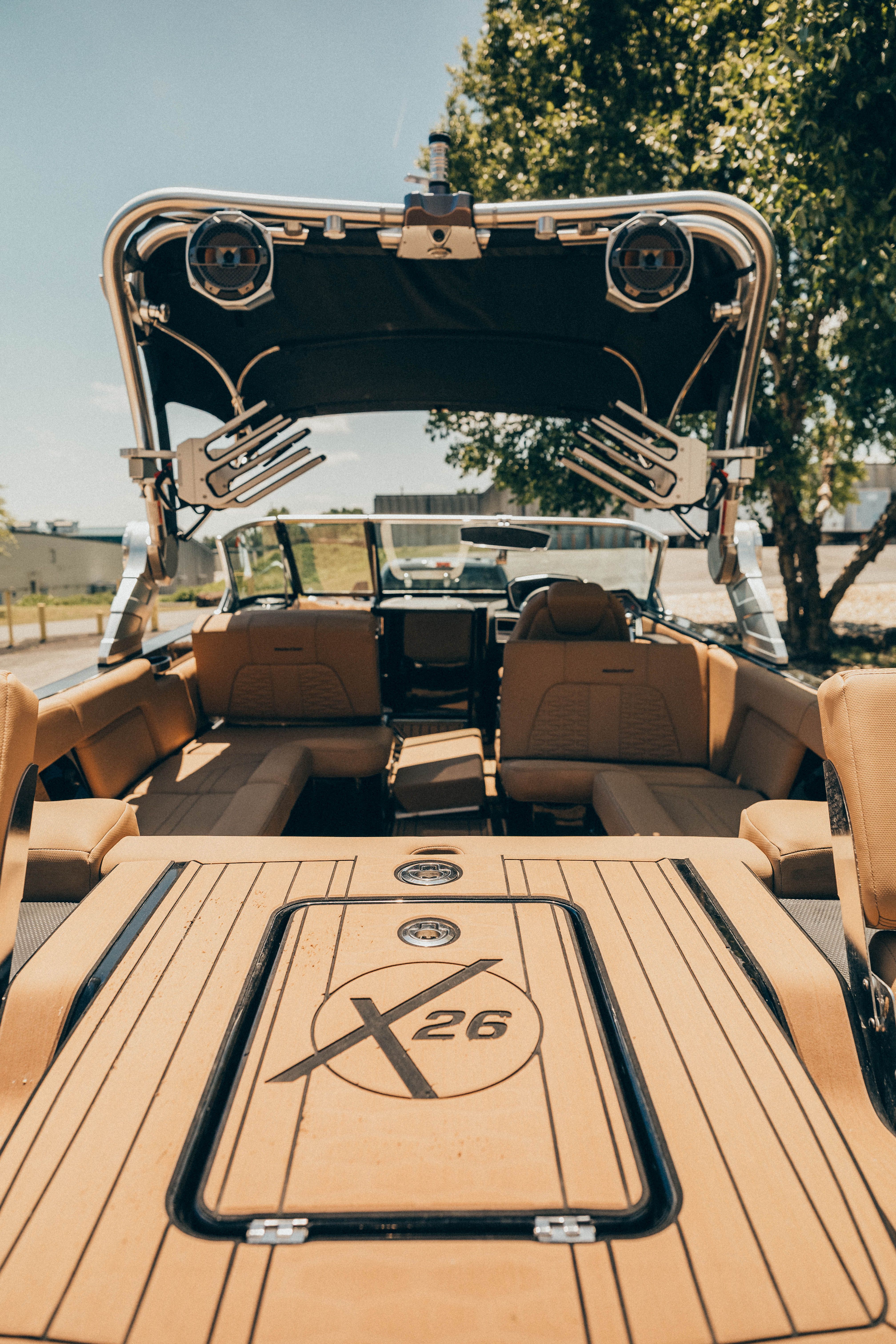 2021 MasterCraft X26 with luxurious interior and stylish design.