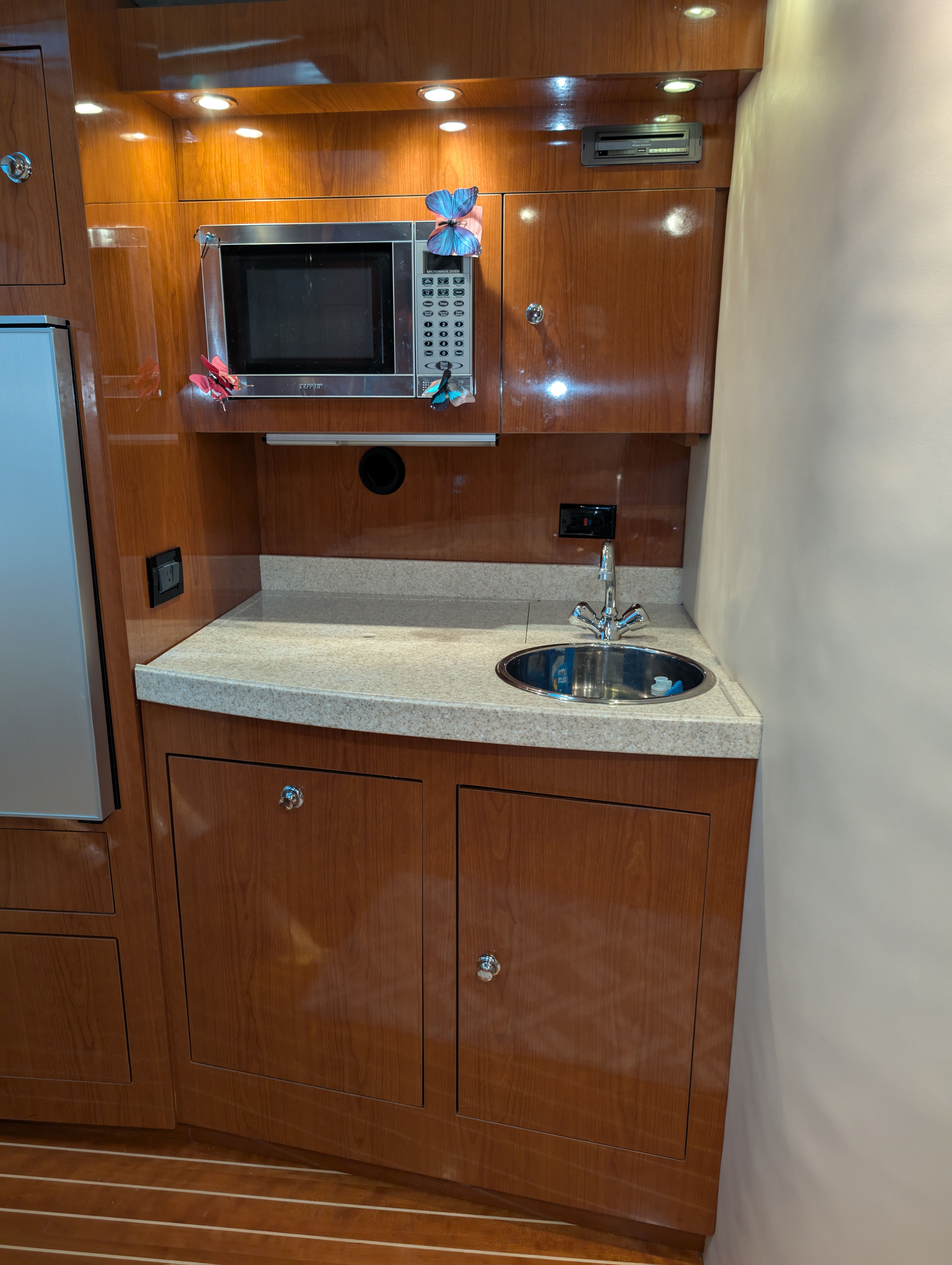Galley in Regal Commodore 3560 yacht, year 2005.
