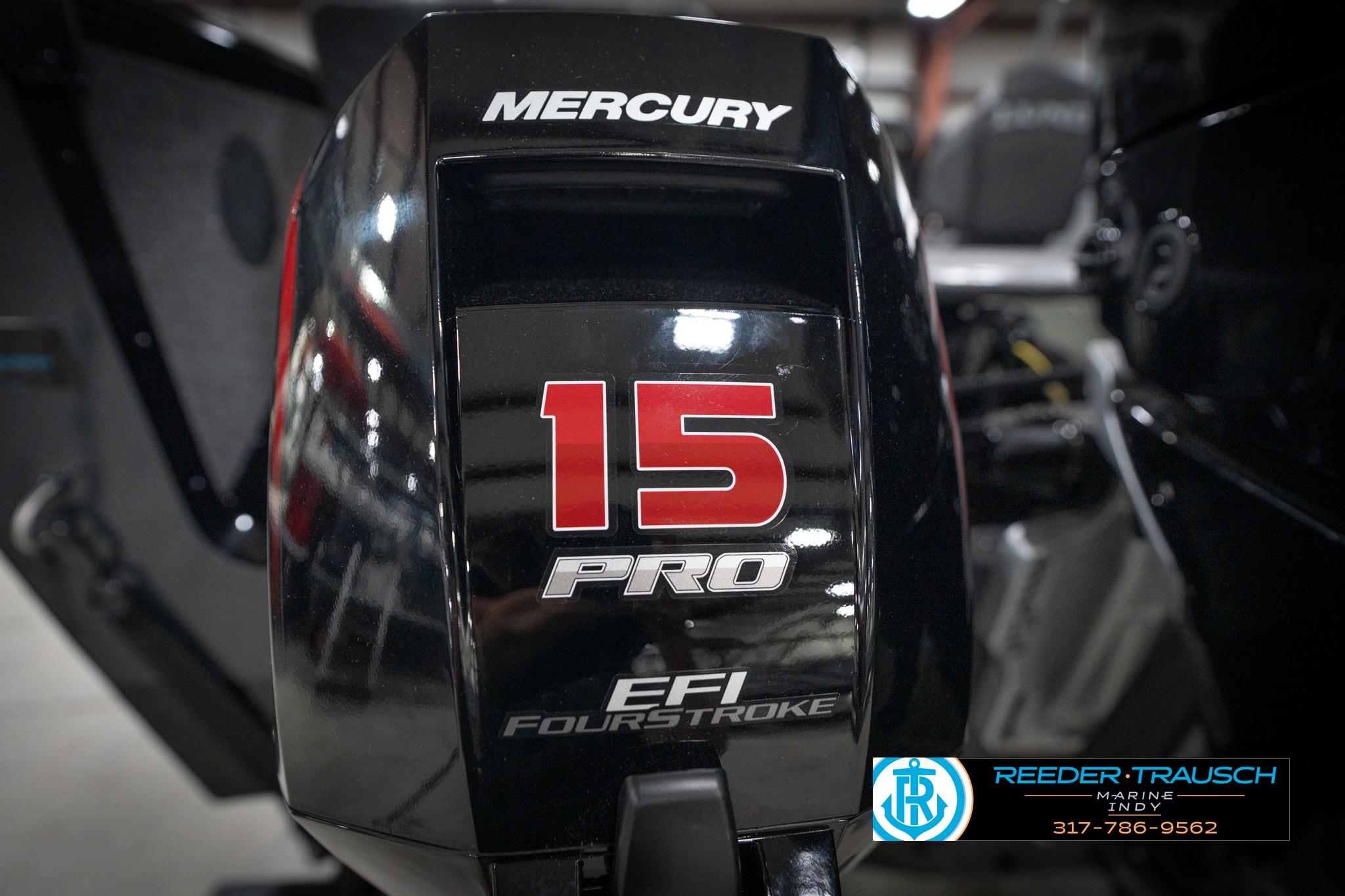 Mercury 15 Pro EFI FourStroke engine on 2026 Lund 2275 Baron boat.