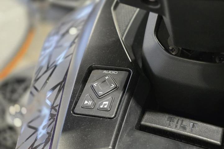 Audio control panel on 2026 Yamaha WaveRunner GP HO.