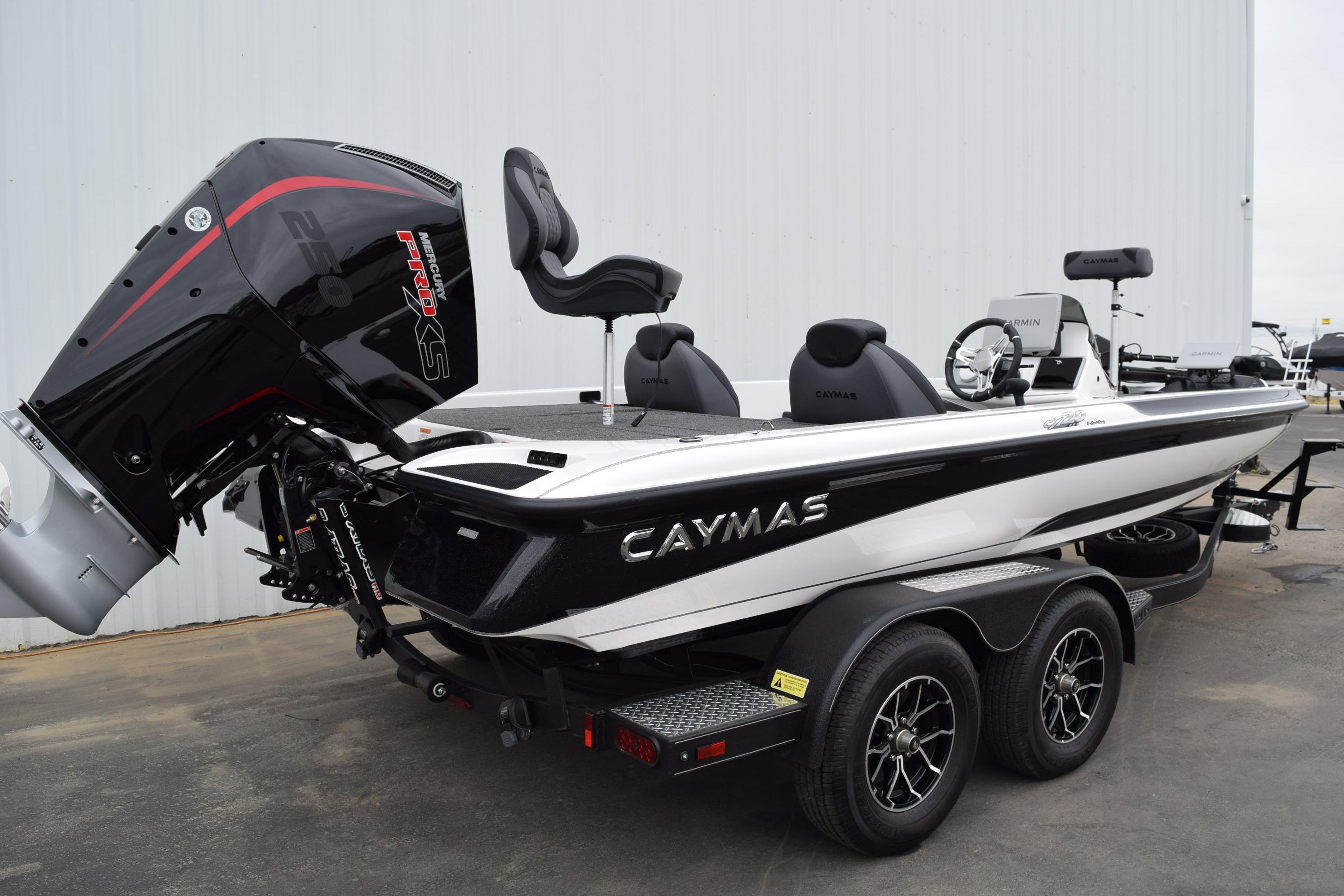 2027 Cayams CX 20 Pro boat with Mercury Pro XS engine on trailer.