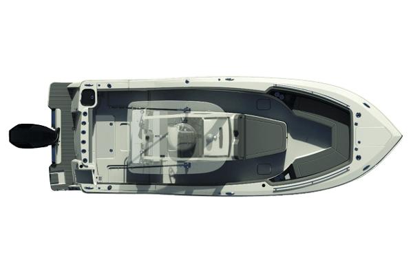 Manufacturer Provided Image: Top view of 2025 Scout 260 LXF boat, showcasing sleek design and spacious layout.