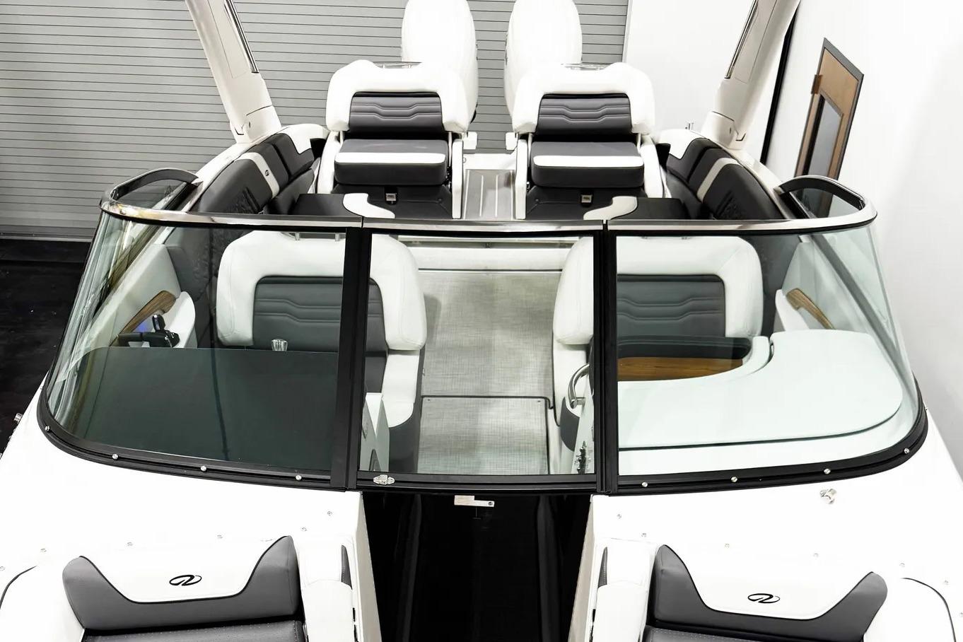 2026 Regal LX9 boat interior with sleek seating and modern design.