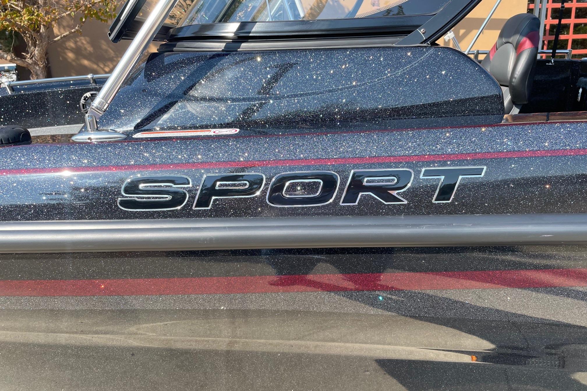 2026 Nitro ZV19 Sport Pro boat with metallic finish and "SPORT" branding.