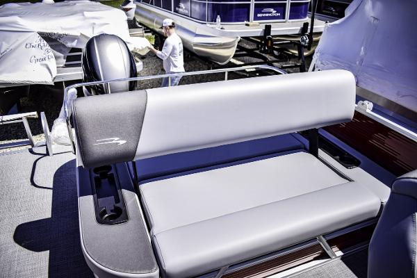 2024 Bennington 22 SVSB boat with sleek seating and modern design.