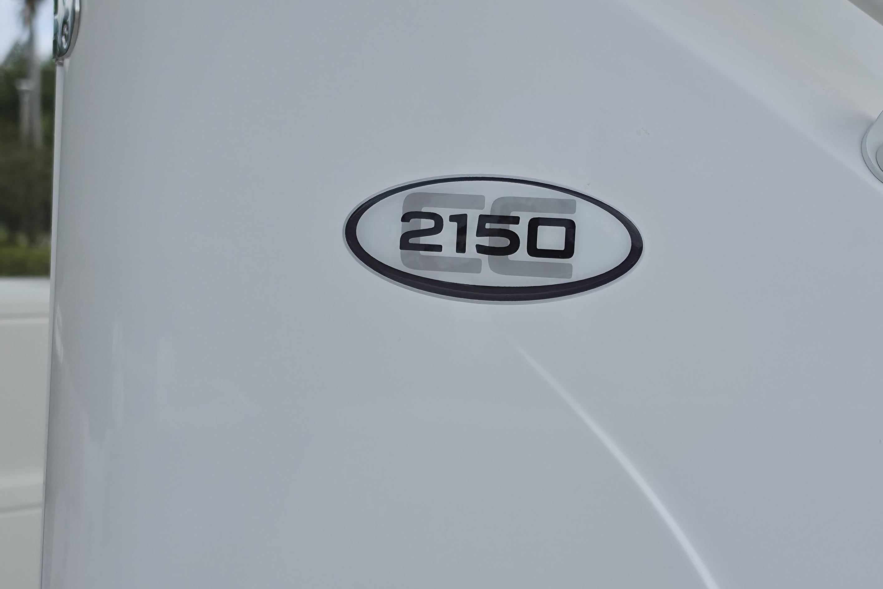 2026 Tahoe 2150 CC boat logo on white surface.