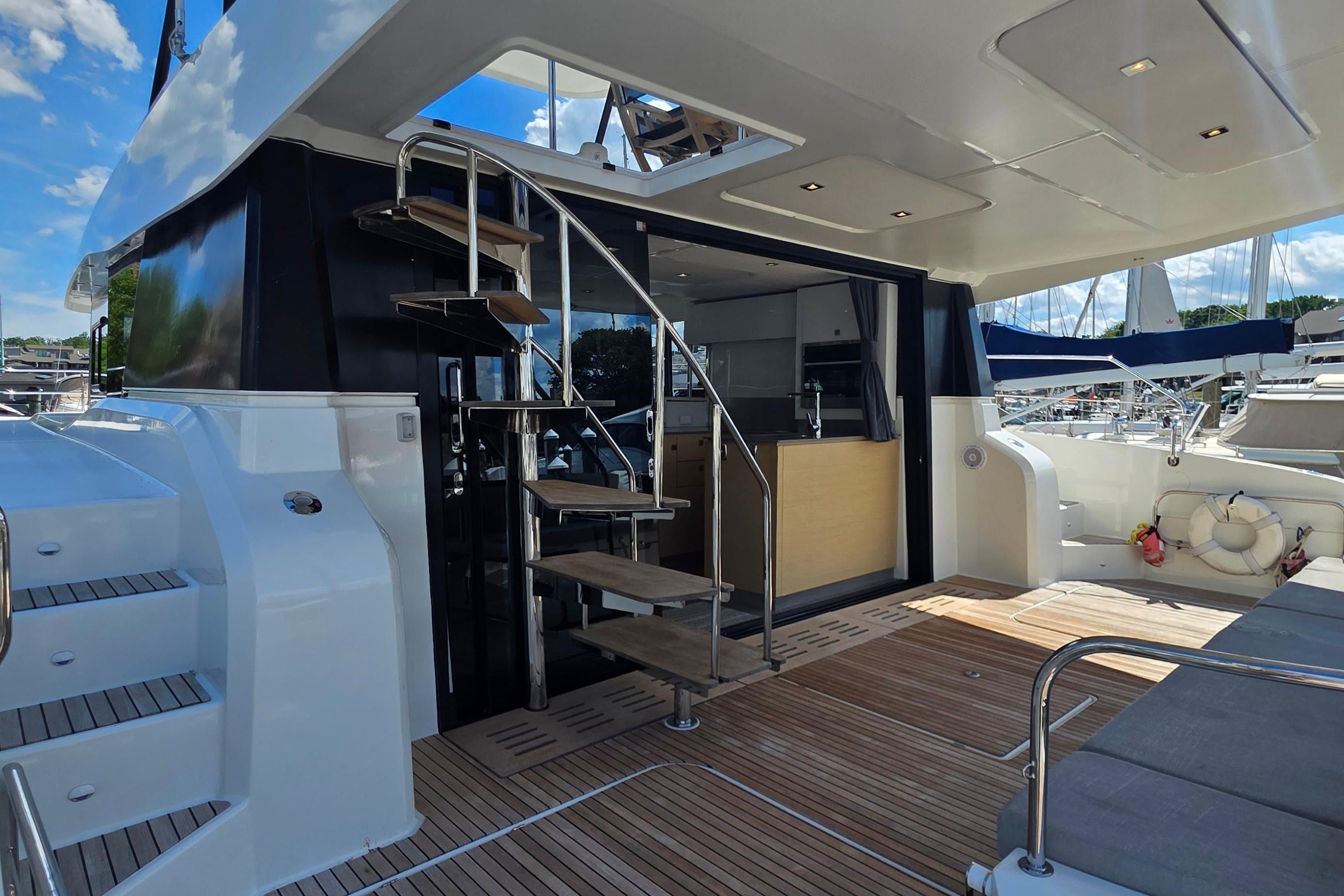 Luxurious 2018 Fountaine Pajot Motor Yacht 44 with elegant deck and modern interior.