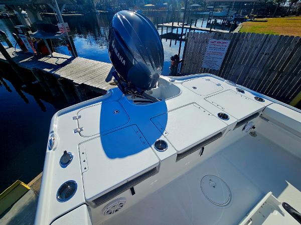 2026 Sea Hunt BX 22 BR boat with Yamaha outboard engine at dock.