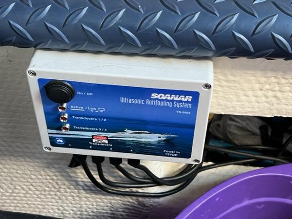 2009 Ovation 52 boat with Soanar ultrasonic antifouling system.