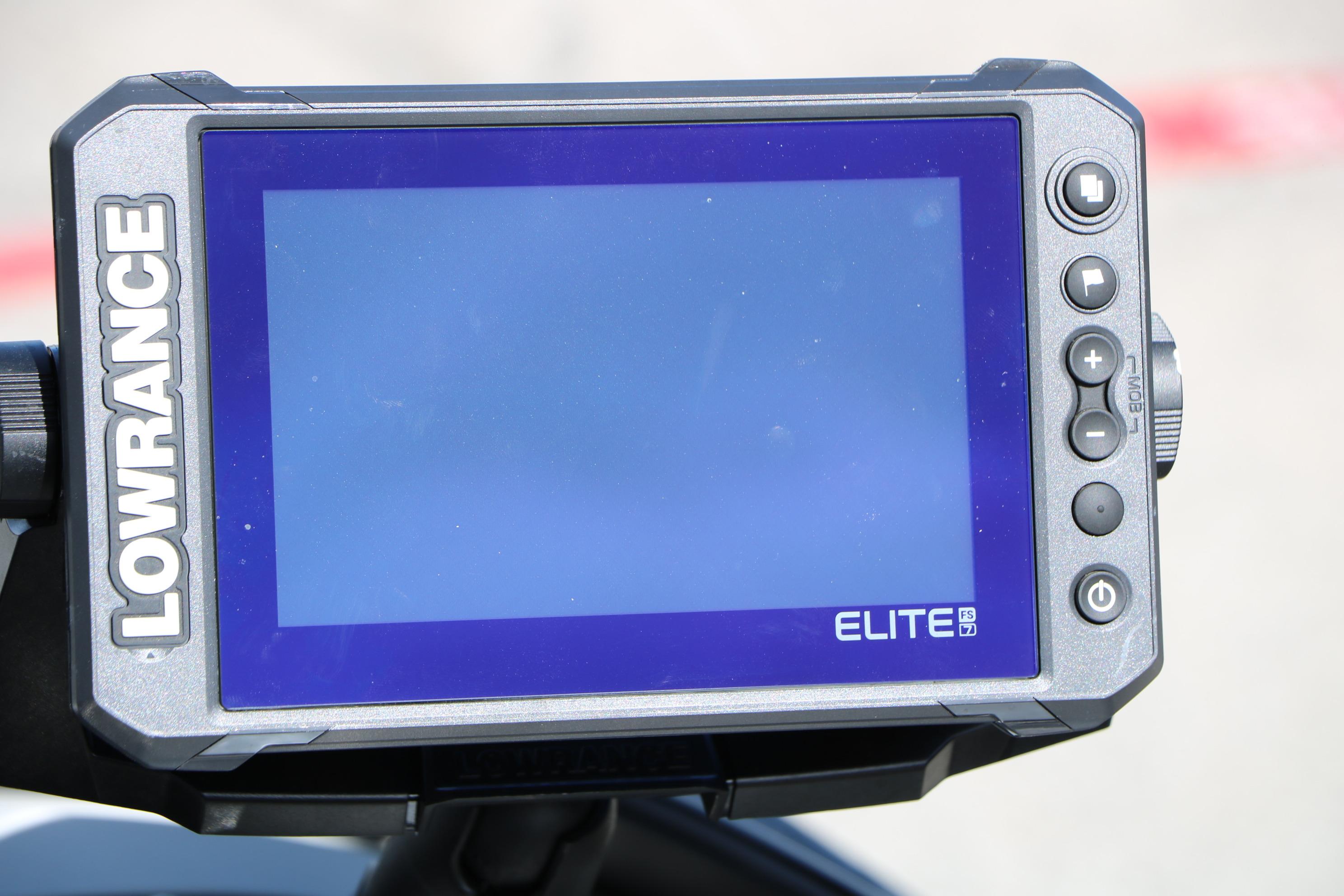Lowrance Elite FS fish finder on 2025 Smoker Craft Adventurer 188 DC boat.
