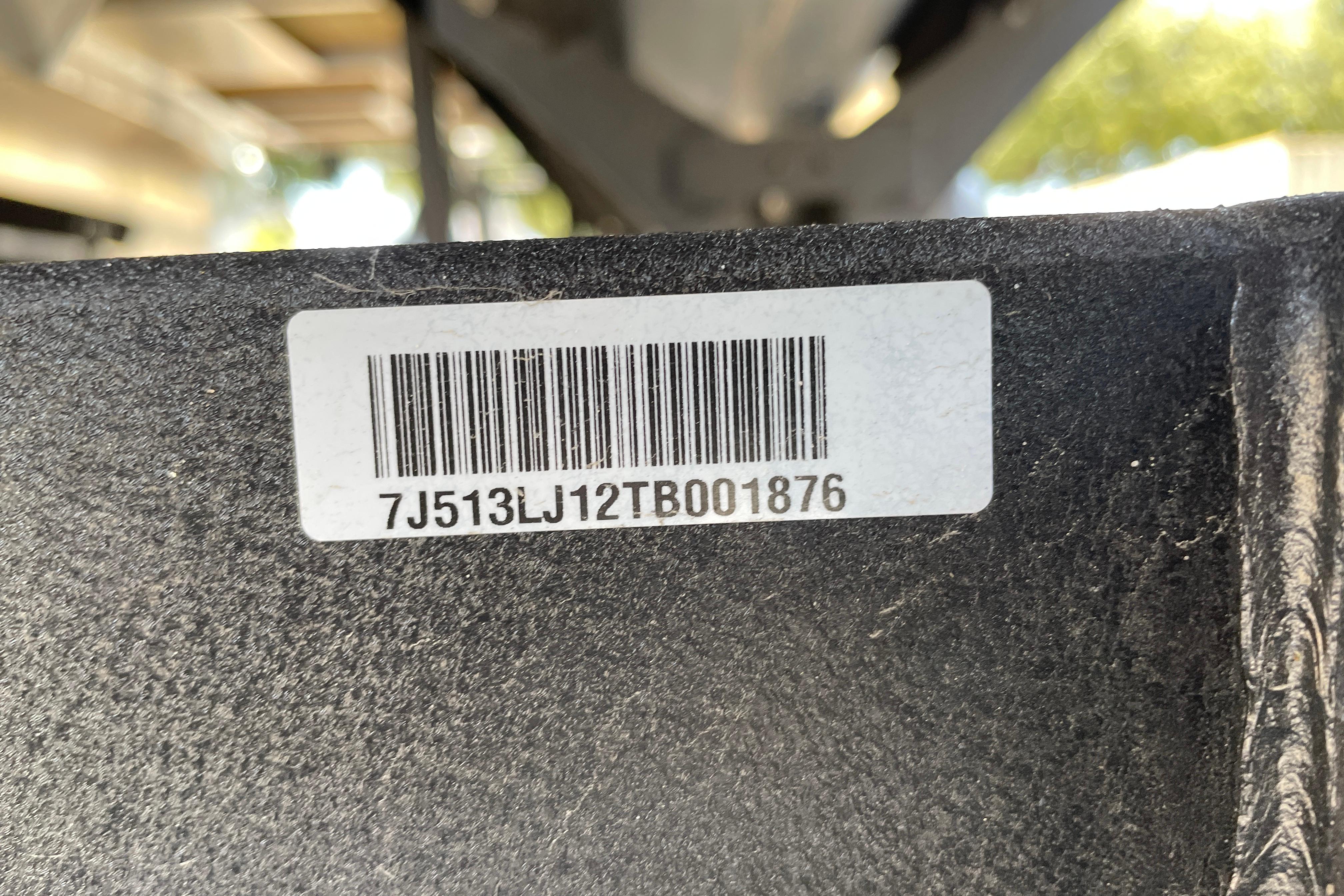 Barcode and serial number on 2026 Sun Tracker Bass Buggy 16 XL Select.