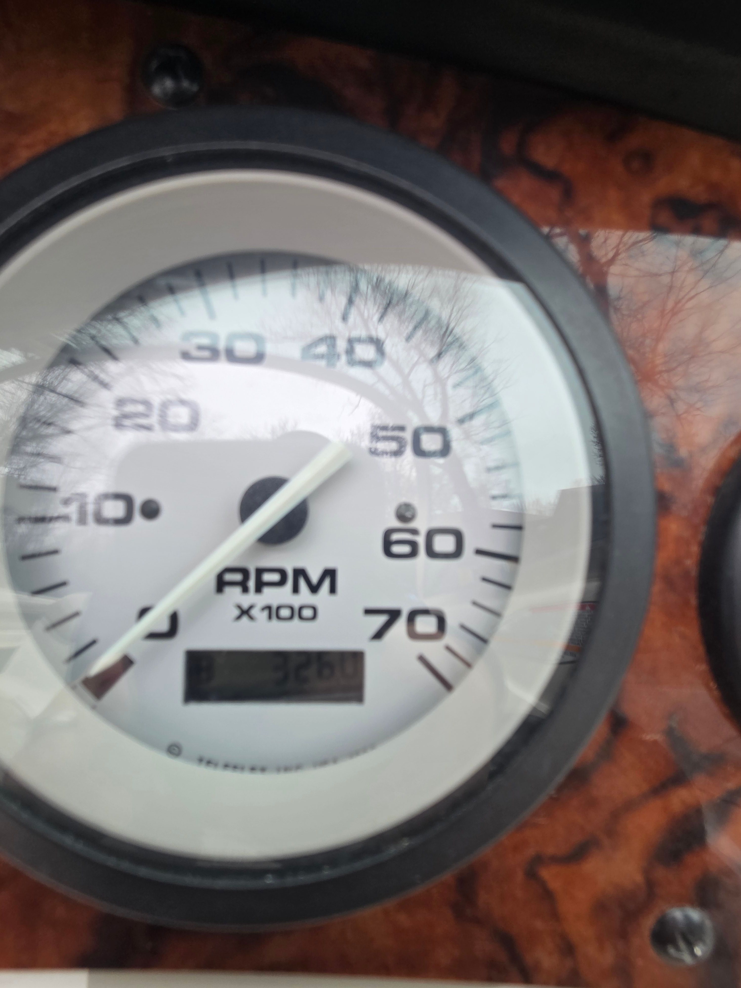 Tachometer of a 2002 Sea Ray 182 boat.